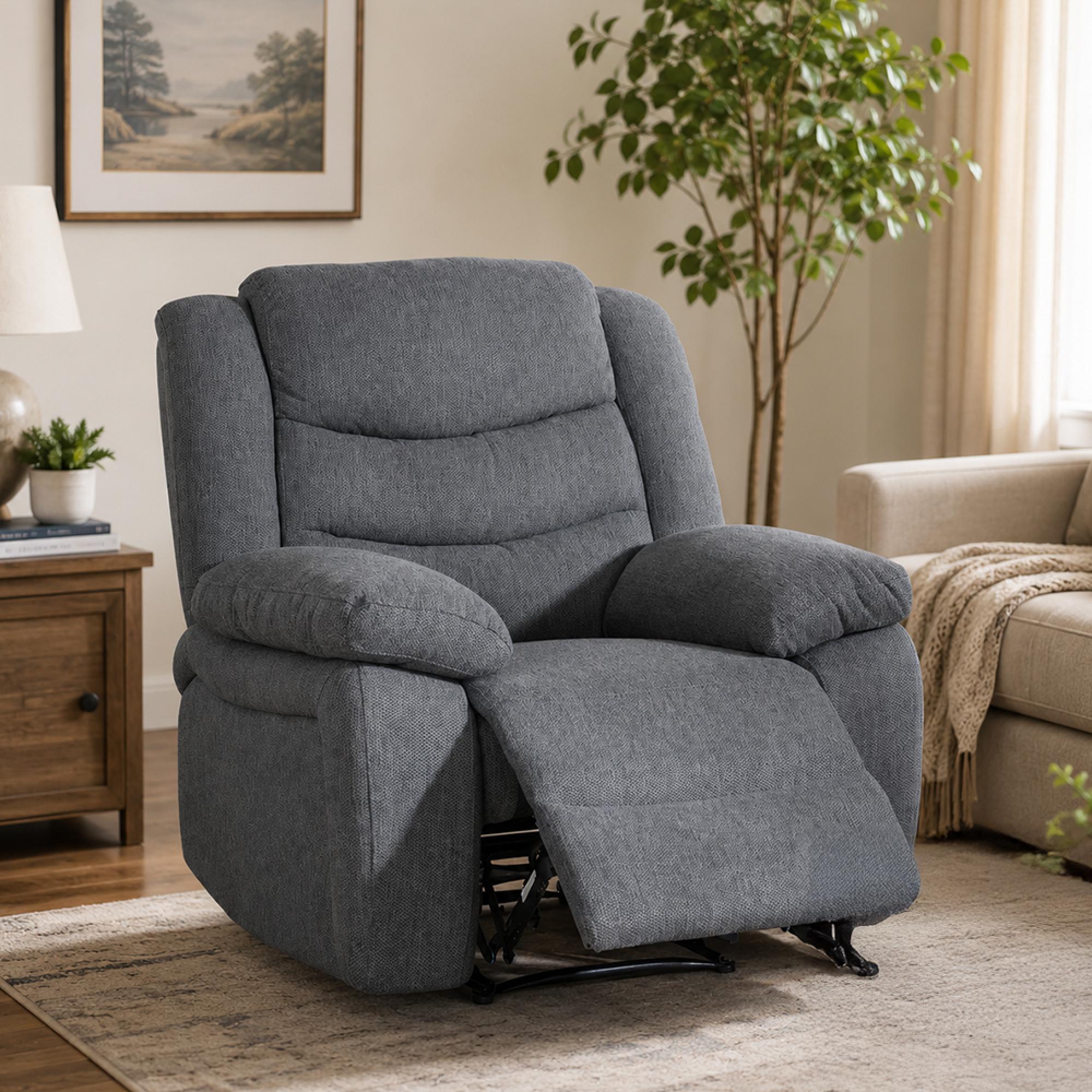 Windsor Recliner Armchair - Dark Grey Fabric