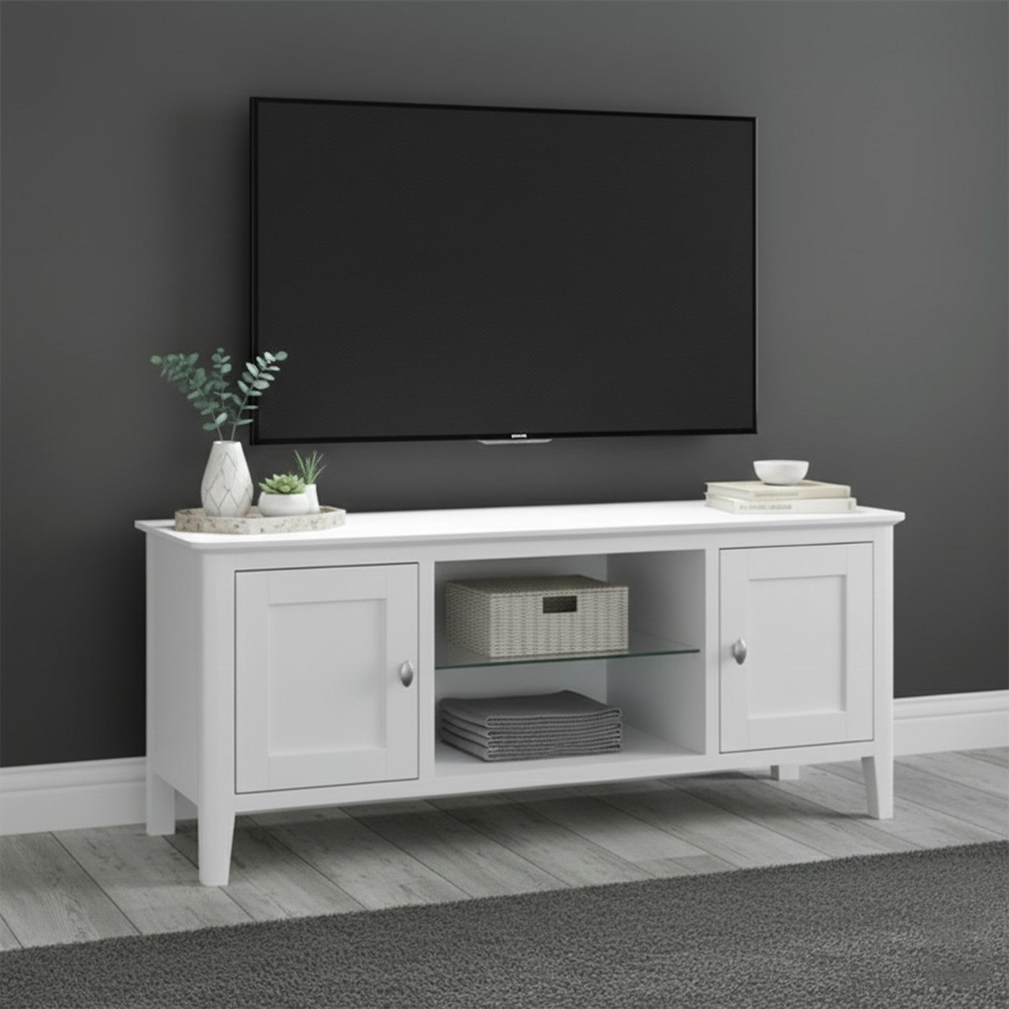 Hampstead TV Unit - 2 Door - White