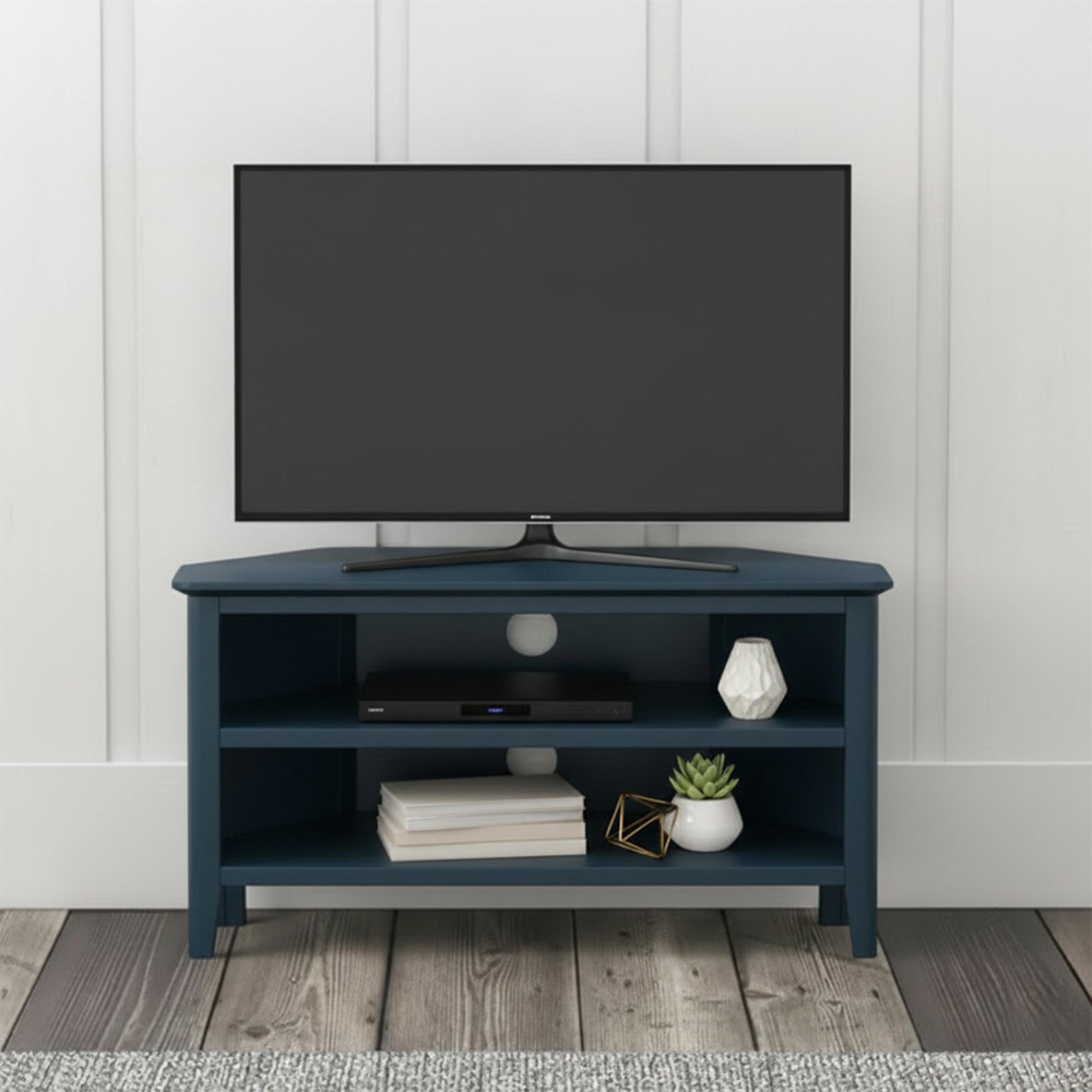 Harrogate Corner TV Unit - Blue