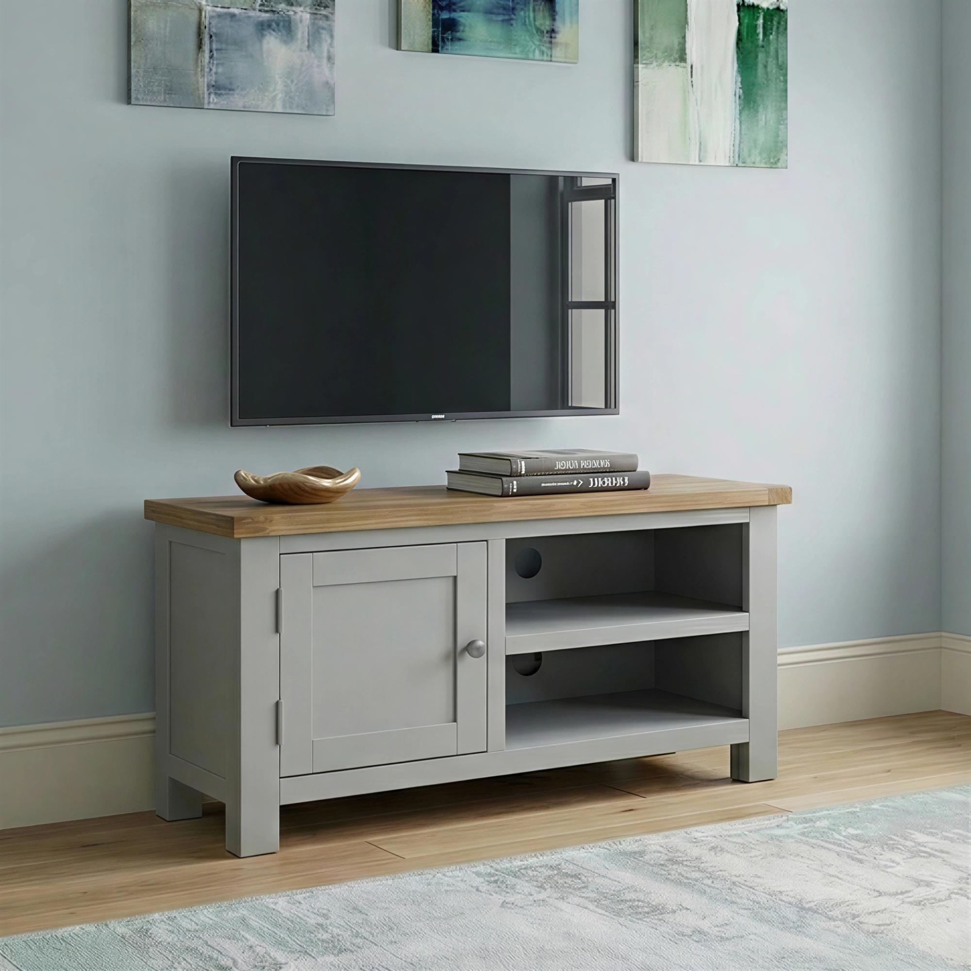 Lundy TV Unit - 90cm - Grey Painted