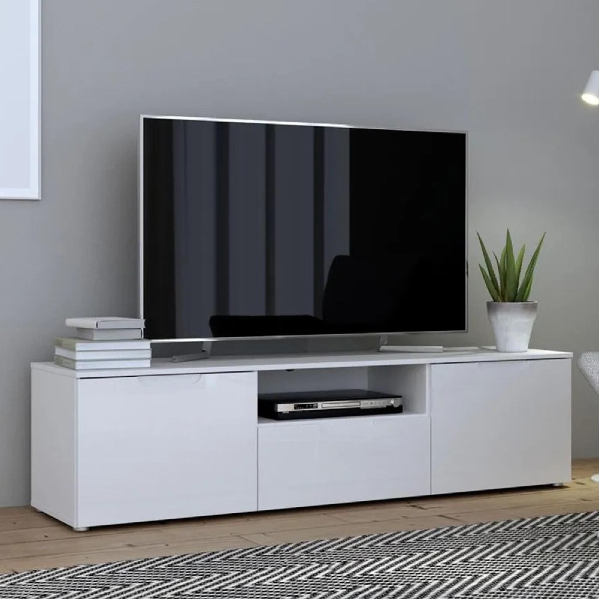 Sienna TV Unit - 2 Door - 1 Drawer - 169.8cm - Large - White Gloss