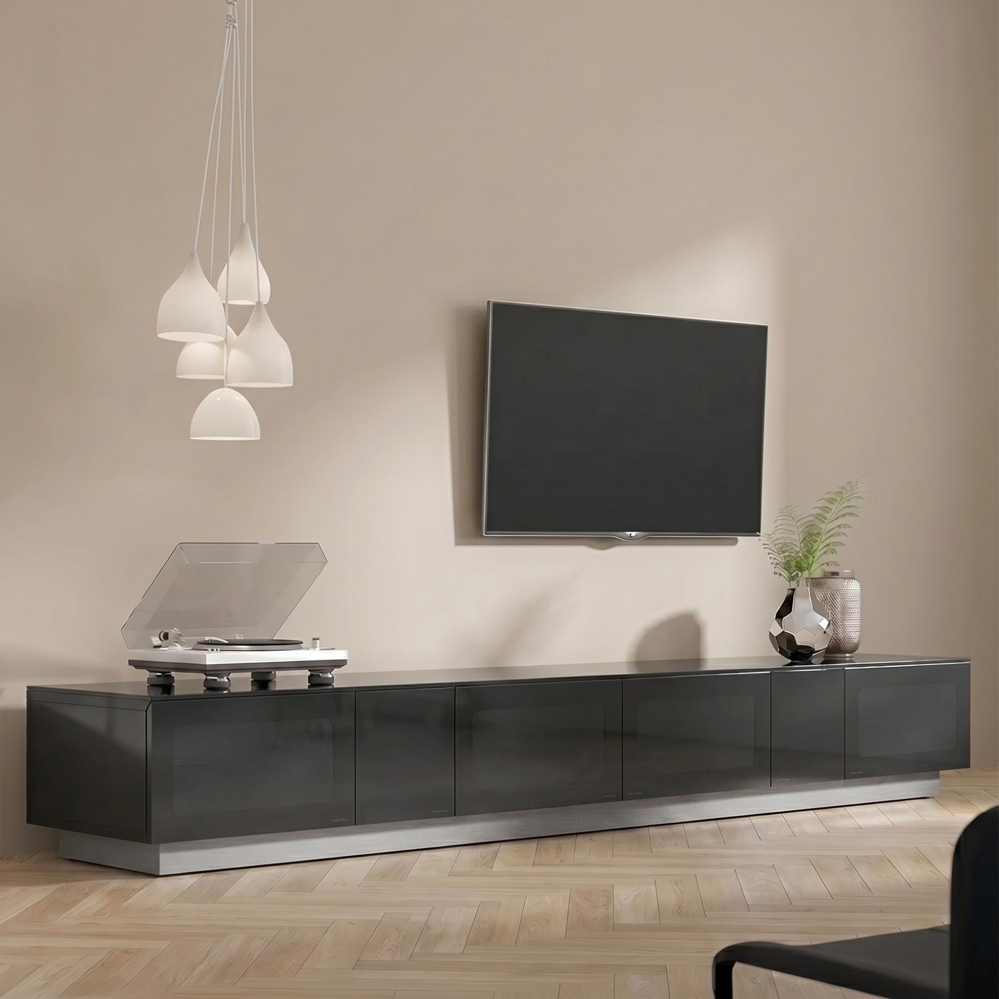 Element TV Stand - Gloss Black - 250cm - EMTMOD2500-BLK