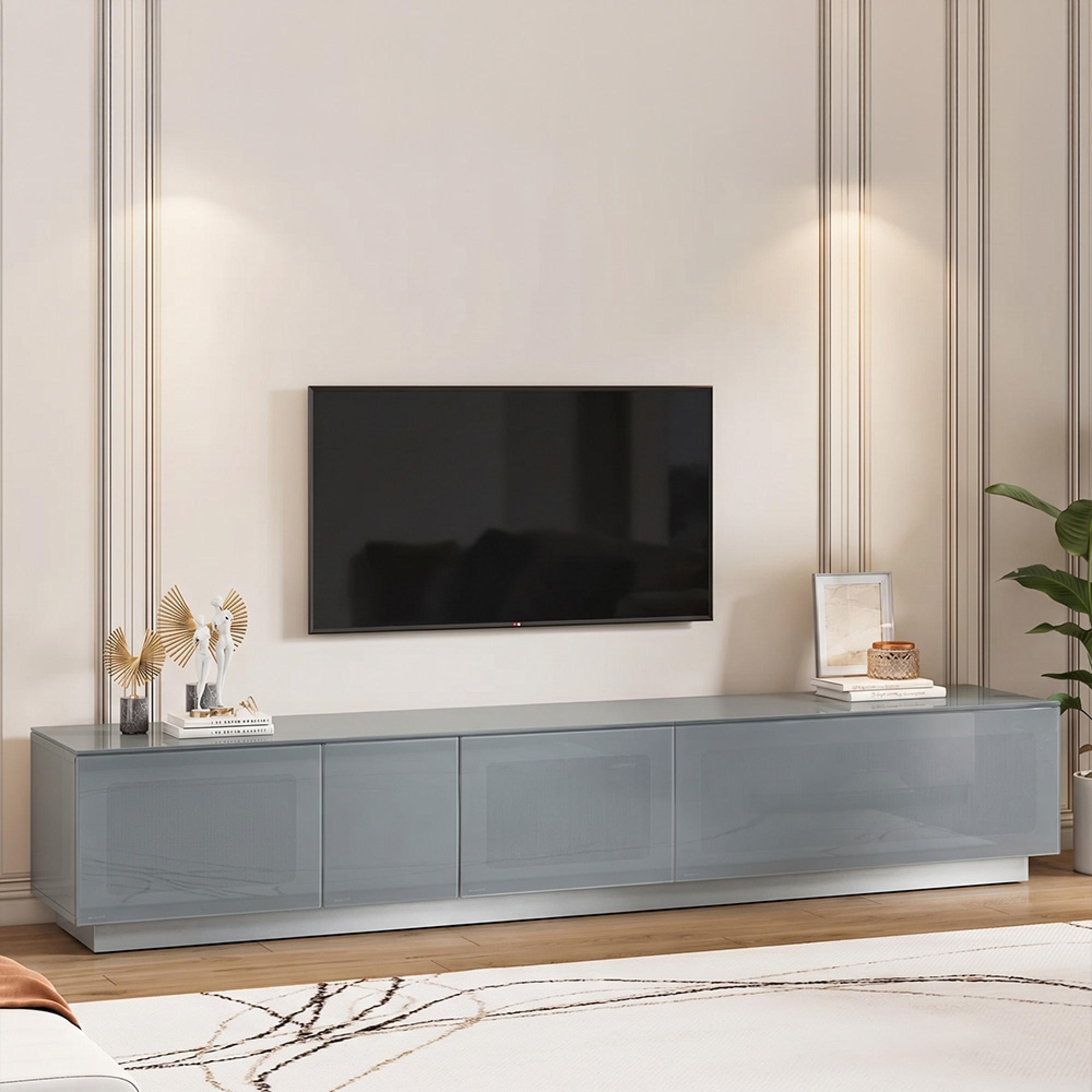 Element TV Stand - Gloss Grey - 210cm - EMTMOD2100-GRY