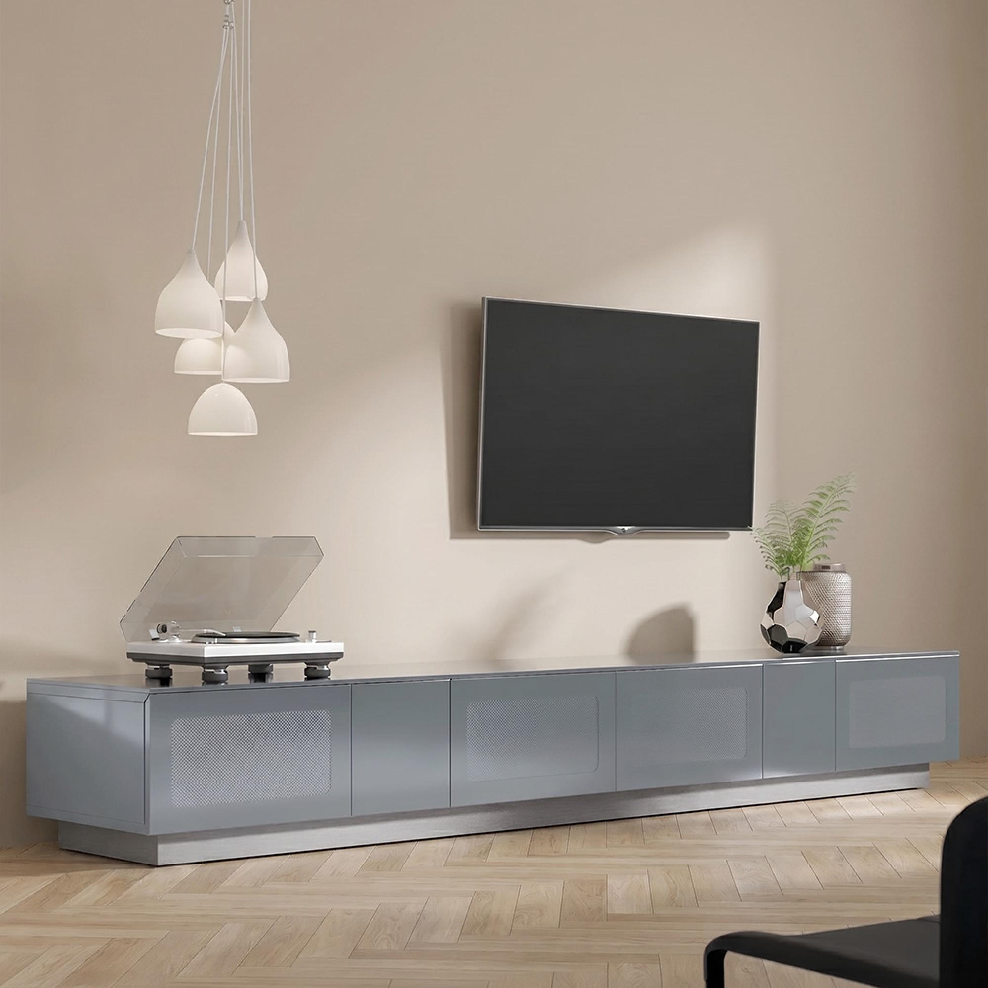 Element TV Stand - Gloss Grey - 250cm - EMTMOD2500-GRY