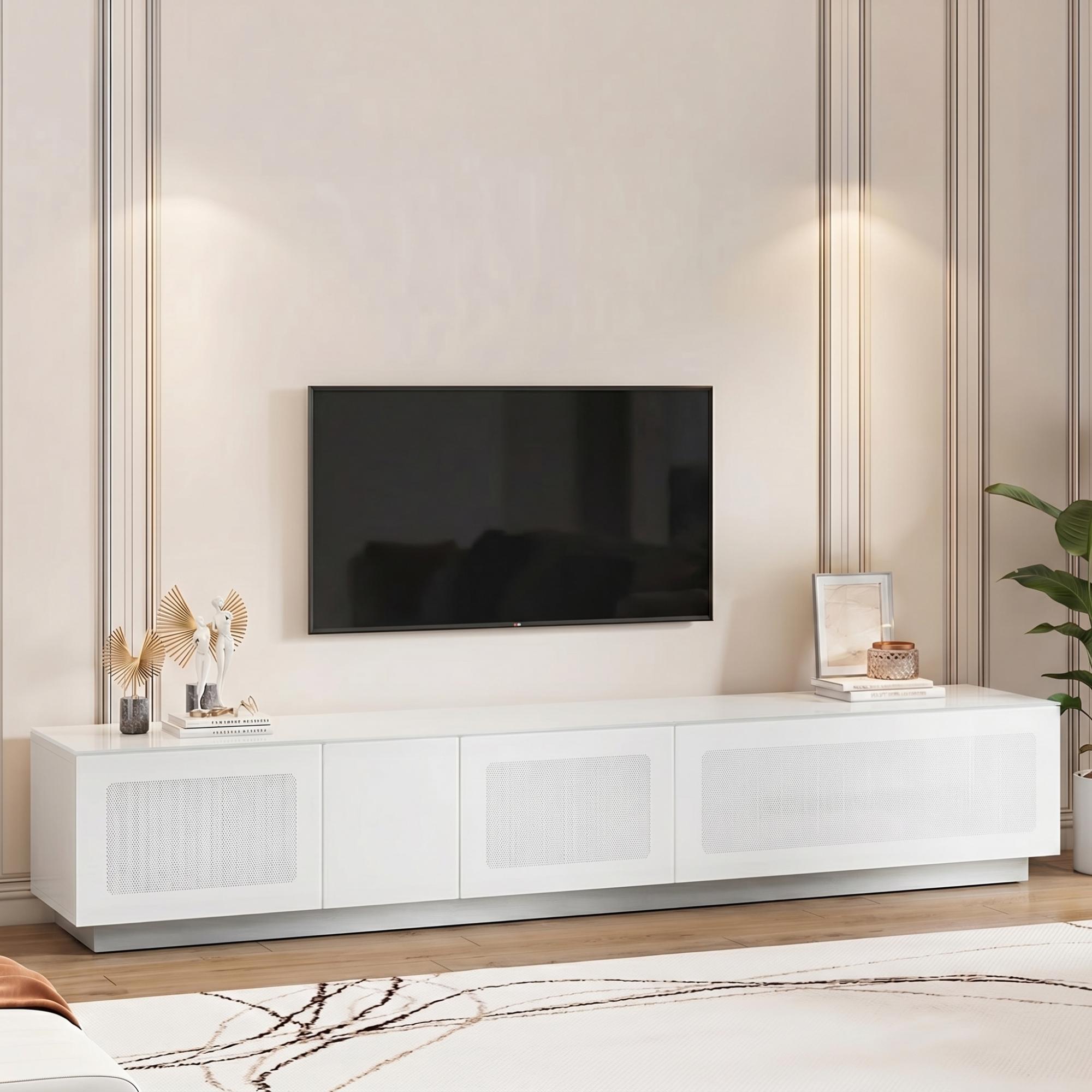 Element TV Stand - Gloss White - 210cm - EMTMOD2100-WHI