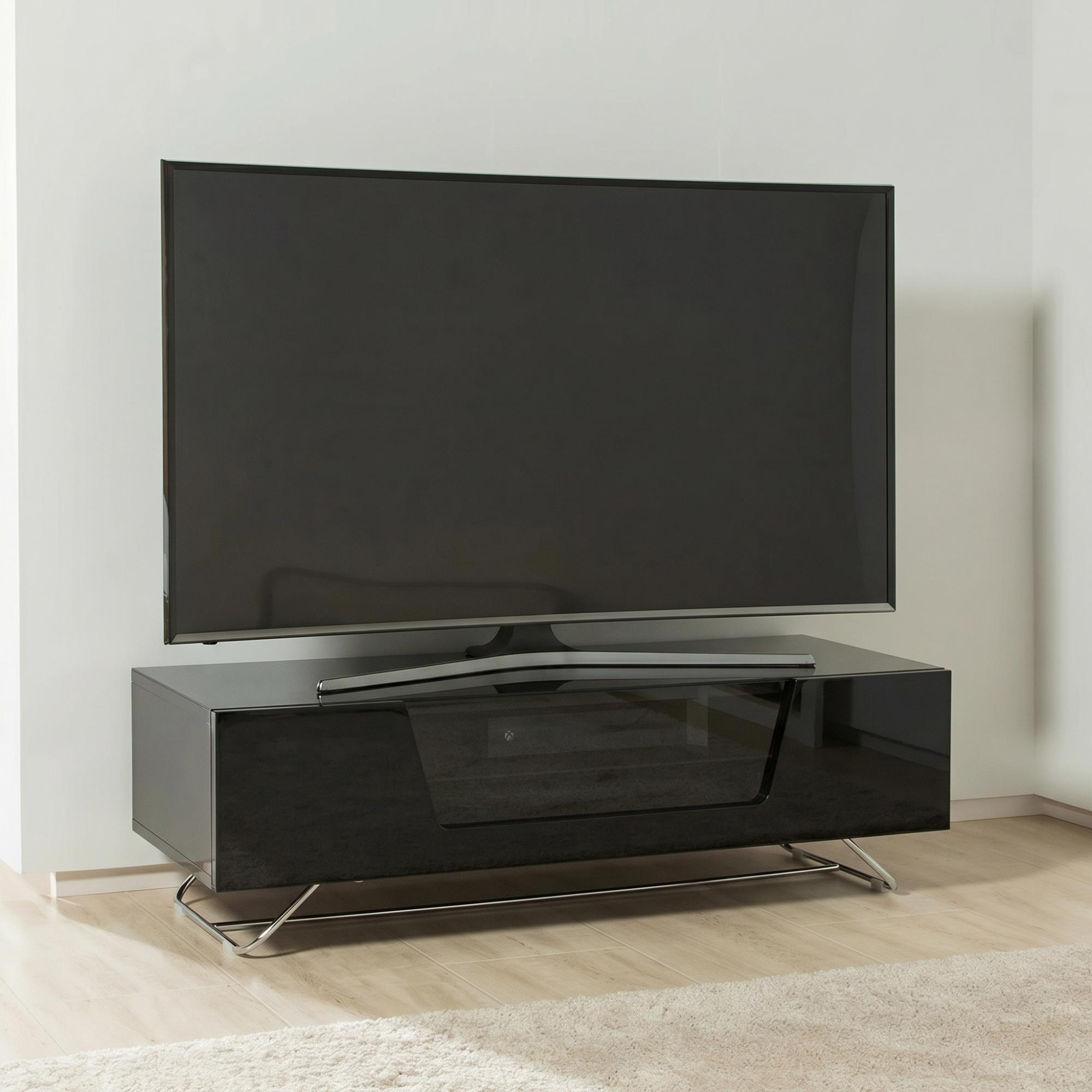 Chromium TV Stand - 120cm - Black - CRO2-1200CB-BLK
