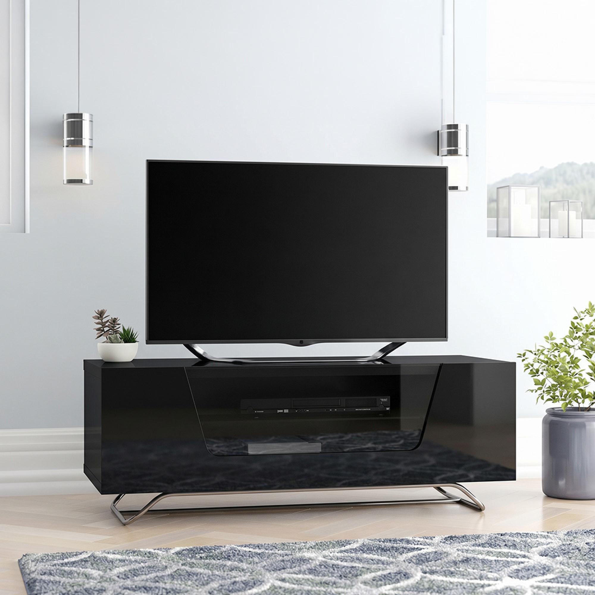Chromium TV Stand - Black - 100cm - CRO2-1000CB-BLK