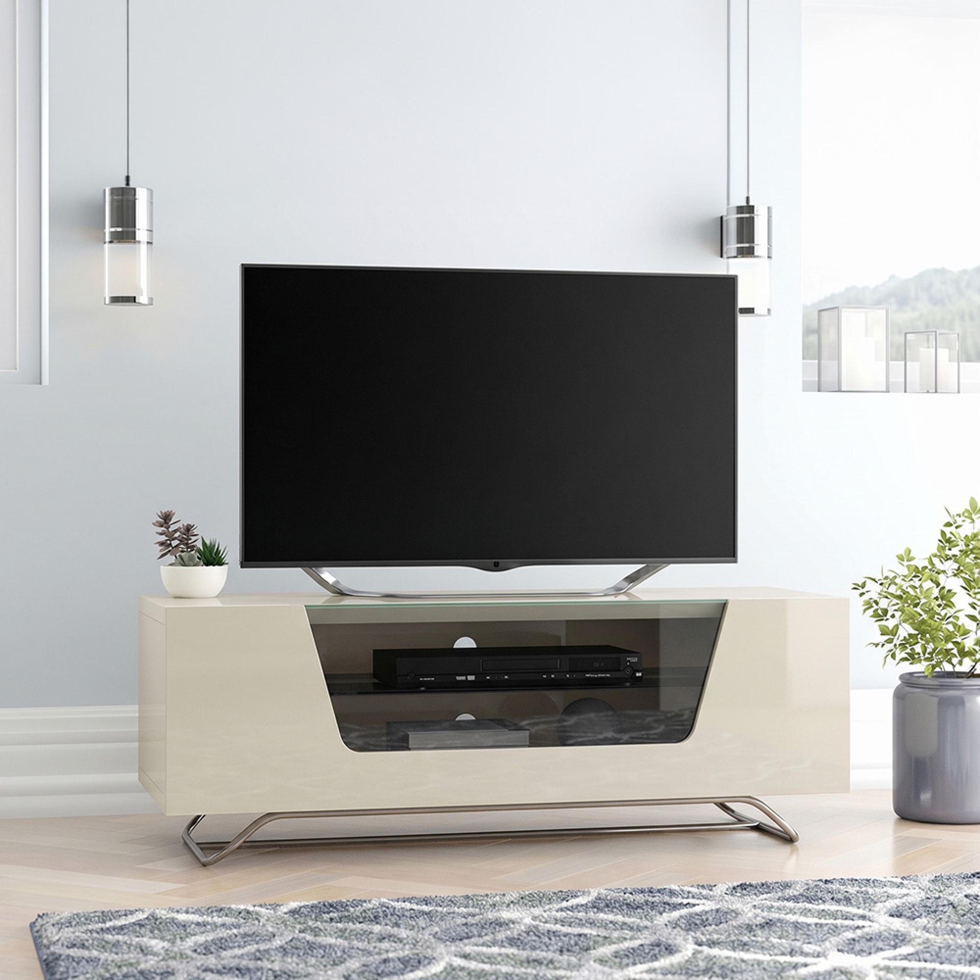 Chromium TV Stand - Ivory - 100cm - CRO2-1000CB-IVO