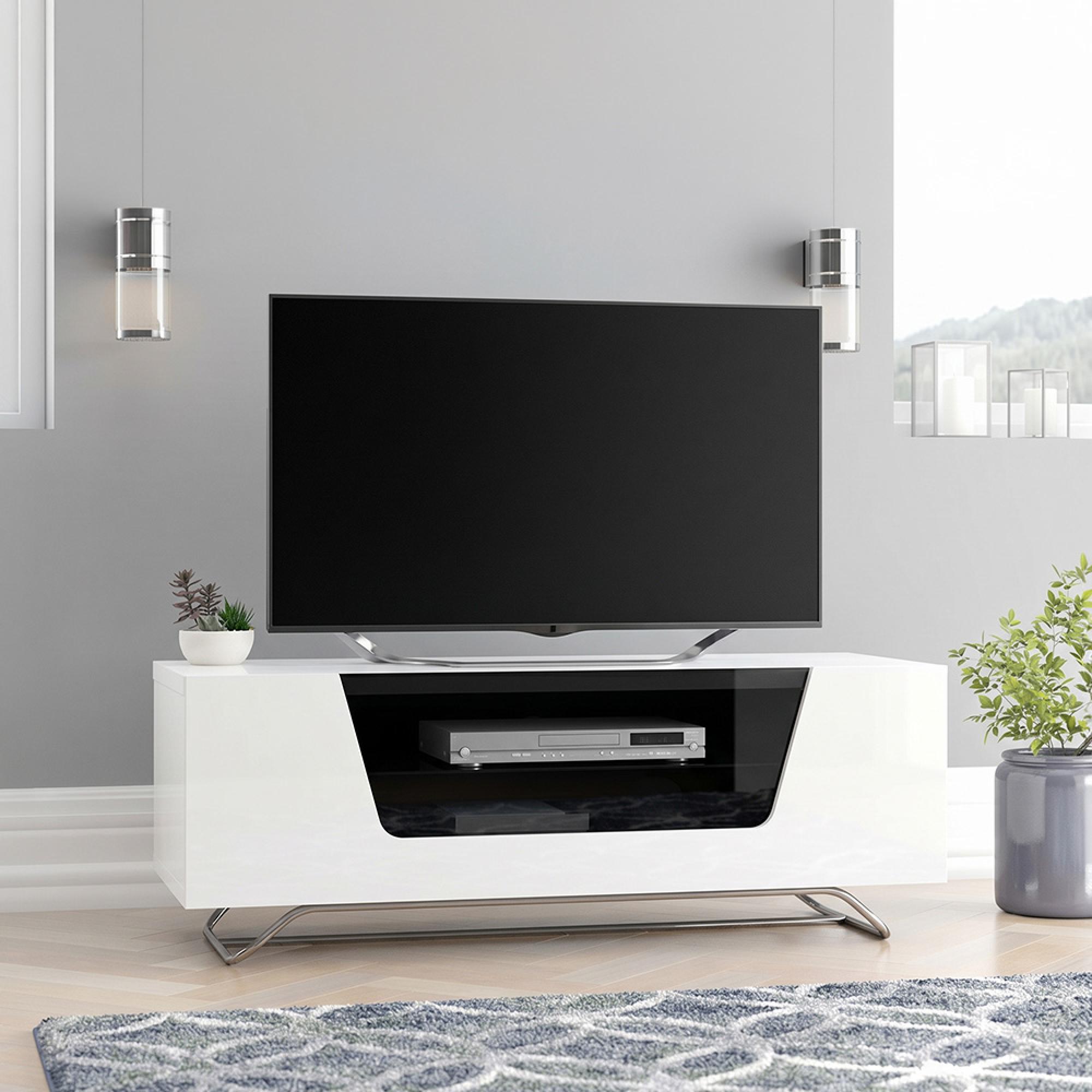 Chromium TV Stand - White - 100cm - CRO2-1000CB-WHT