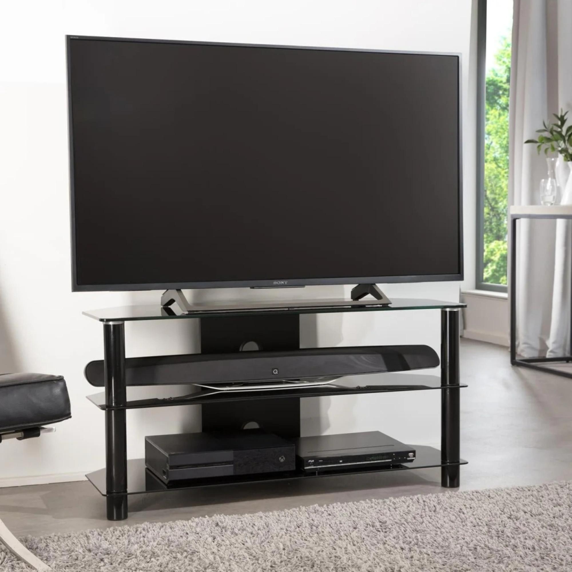 Essentials TV Stand - 120cm - Black - ESS1200-3-BLK