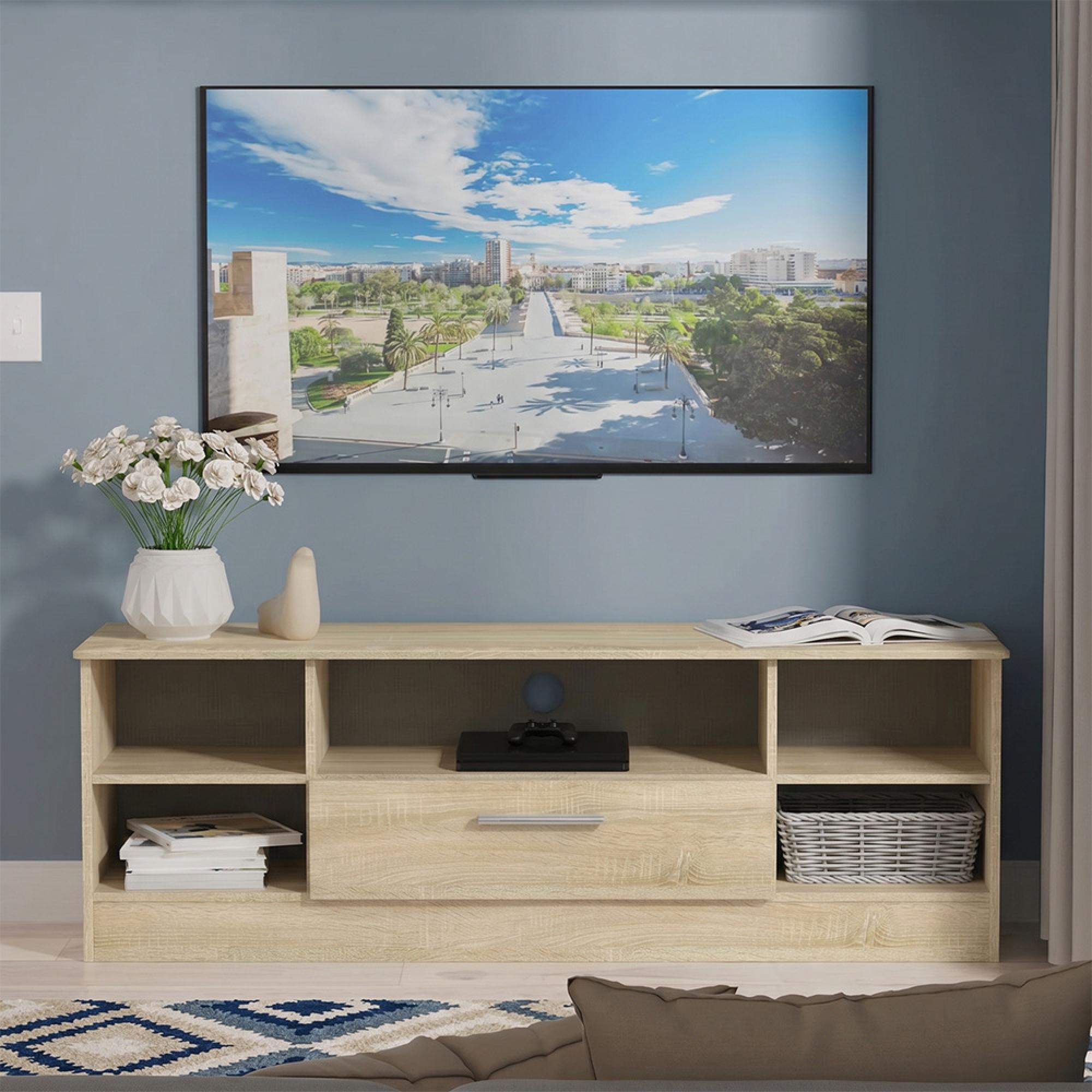 Knightsbridge TV Unit - 145cm - Wide - Oak