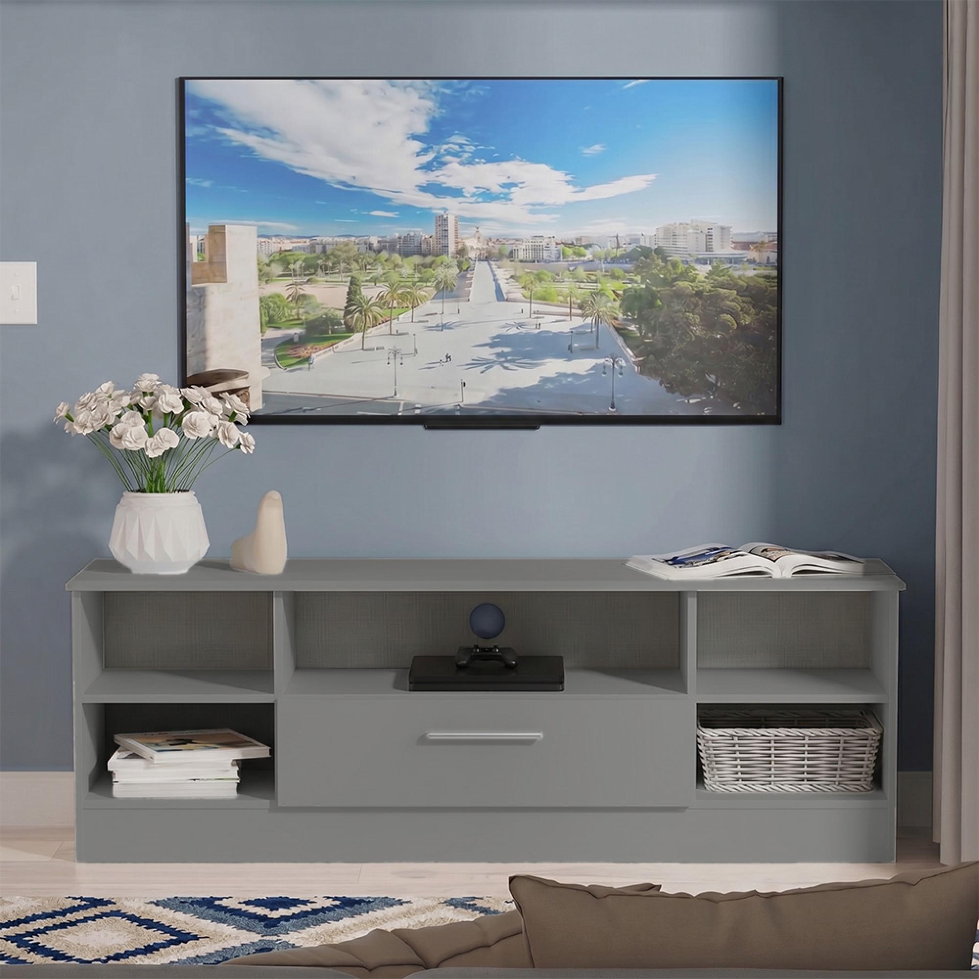 Knightsbridge TV Unit - 145cm - Wide - Grey