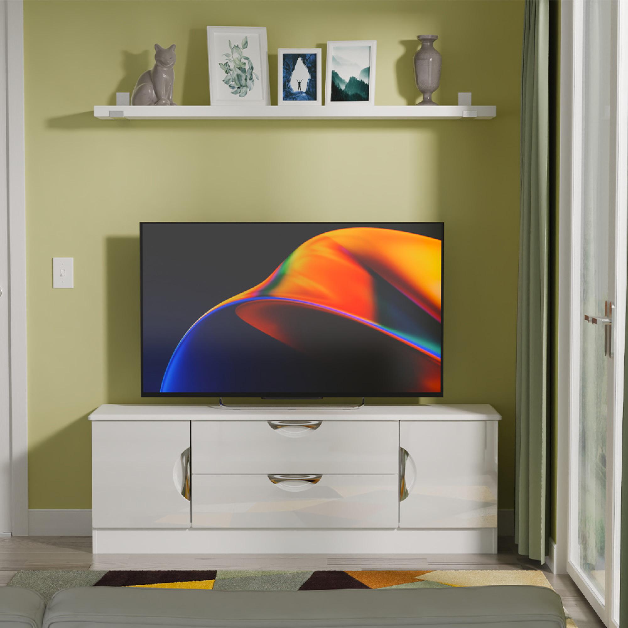 Camden TV Unit - 145cm - White Gloss