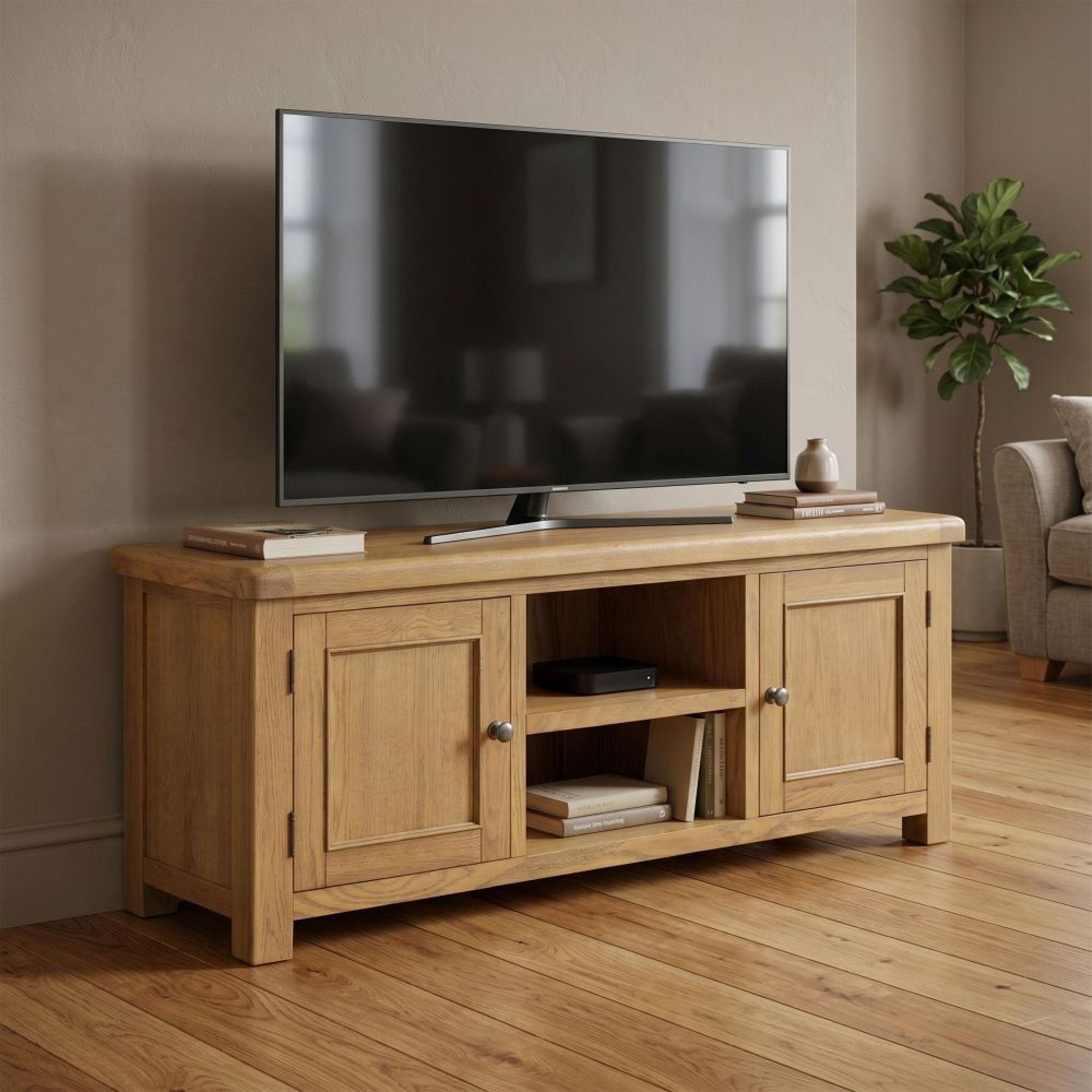 Dorchester TV Unit - 2 Door - Large - Rustic Oak