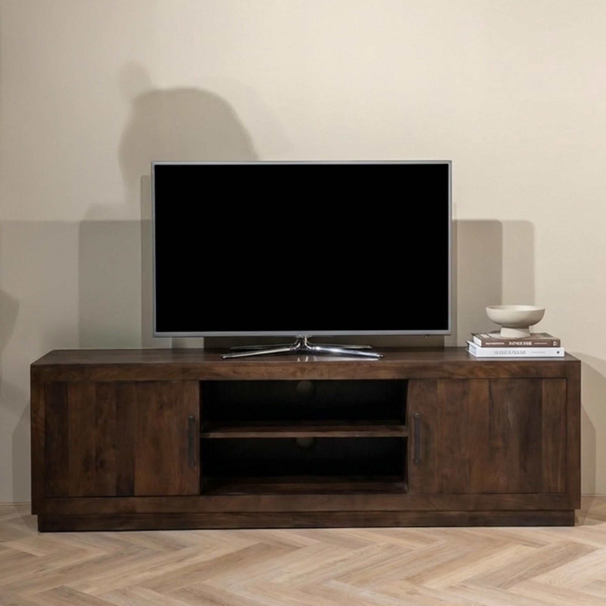 Jaxx TV Unit - 2 Door - 150cm - Medium - Chestnut - Mango Wood