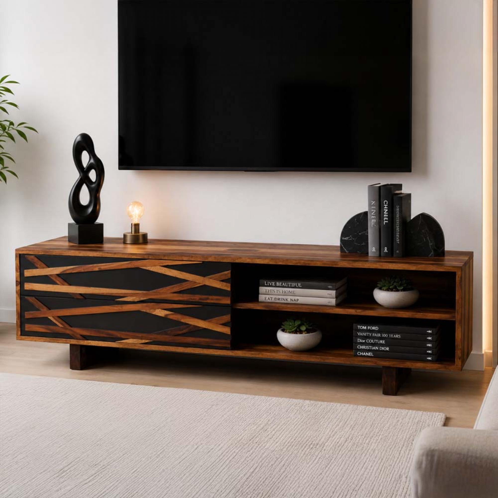 TV Unit - Sheesham Wood - Storage