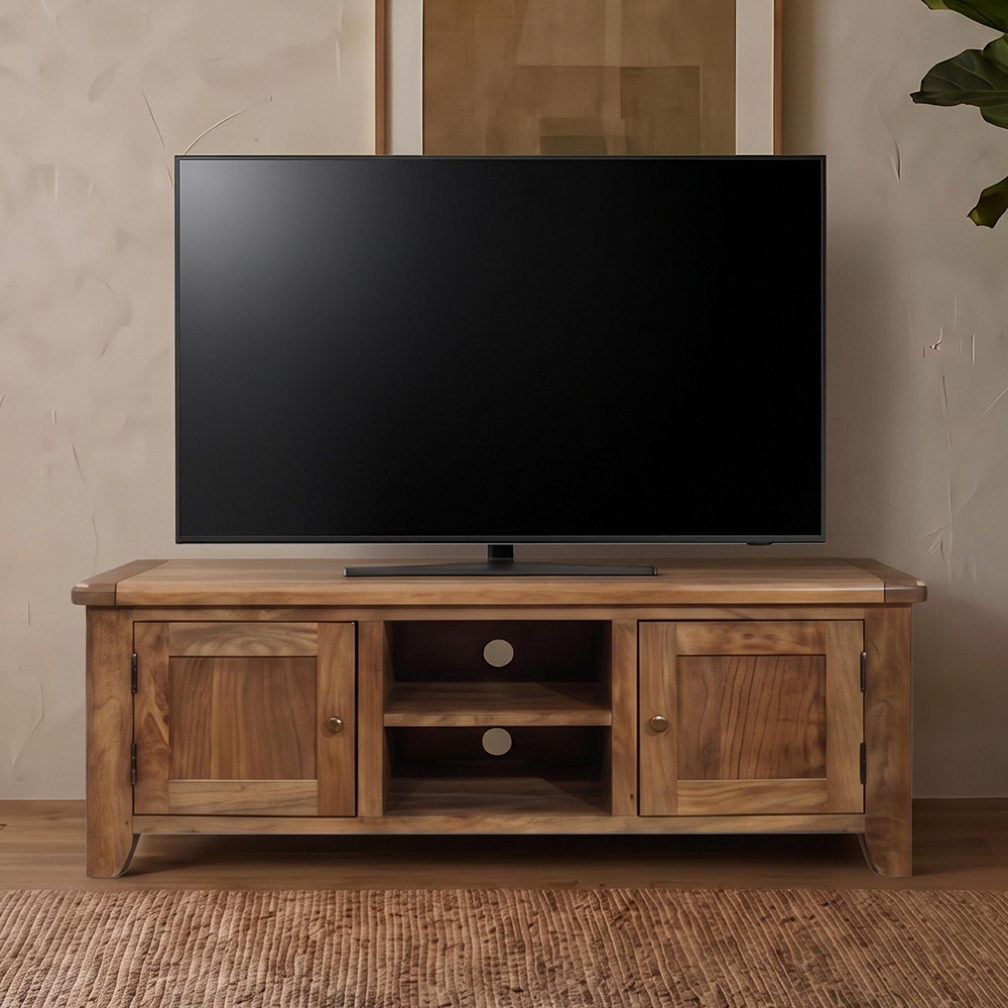Dorset TV Unit - 2 Door - 134cm - Small - Rustic - Mango Wood