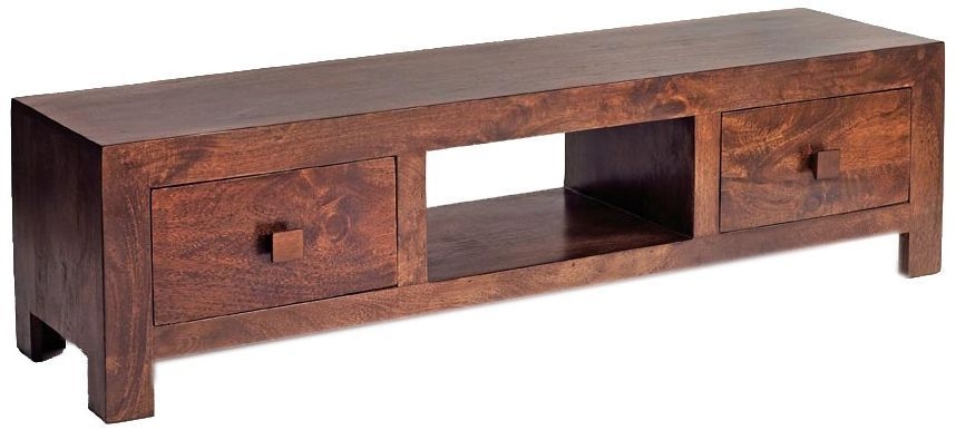 Ajmer TV Unit - 145cm - Dark Mango Wood