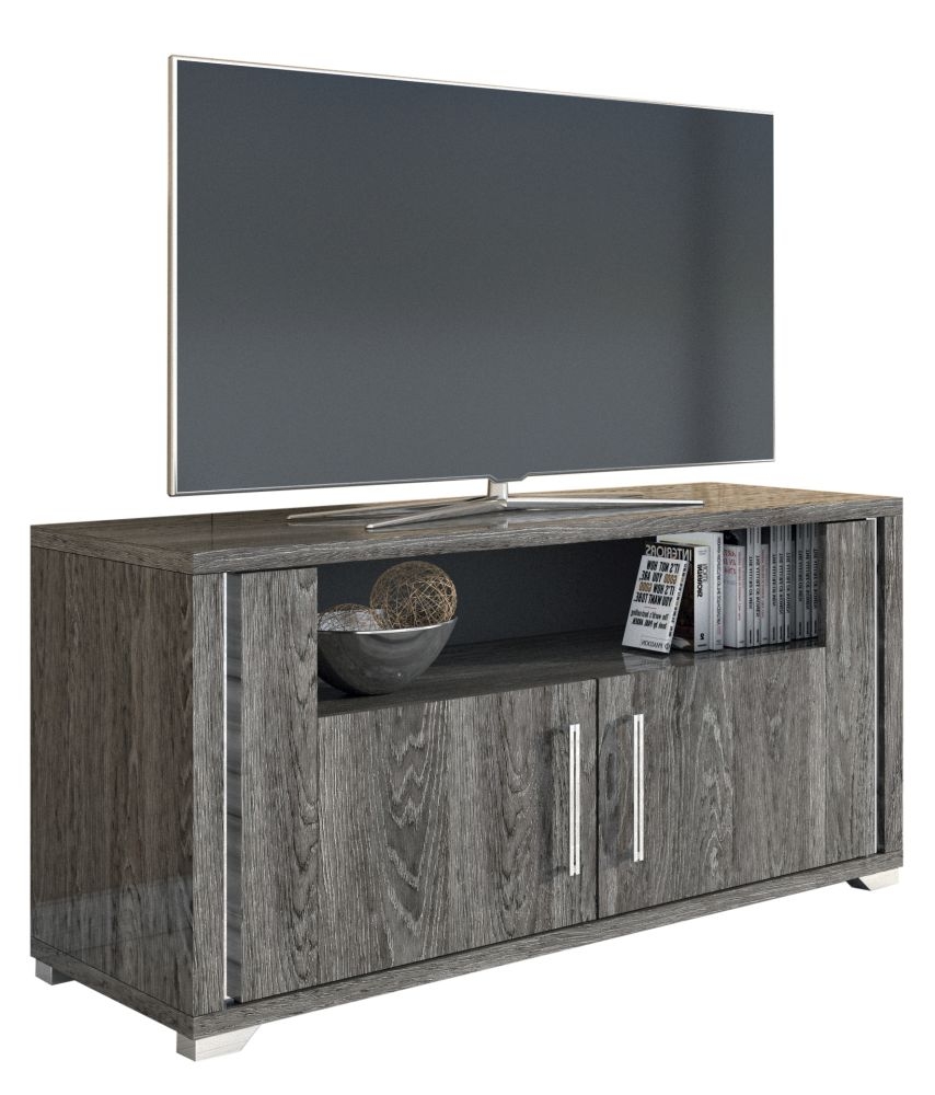 Augusta TV Unit - 105cm - Grey Oak Effect