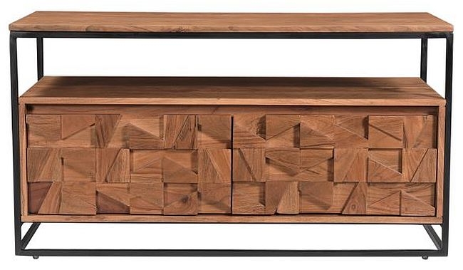 Axis Acacia Wood TV Unit - 103cm - Geometric