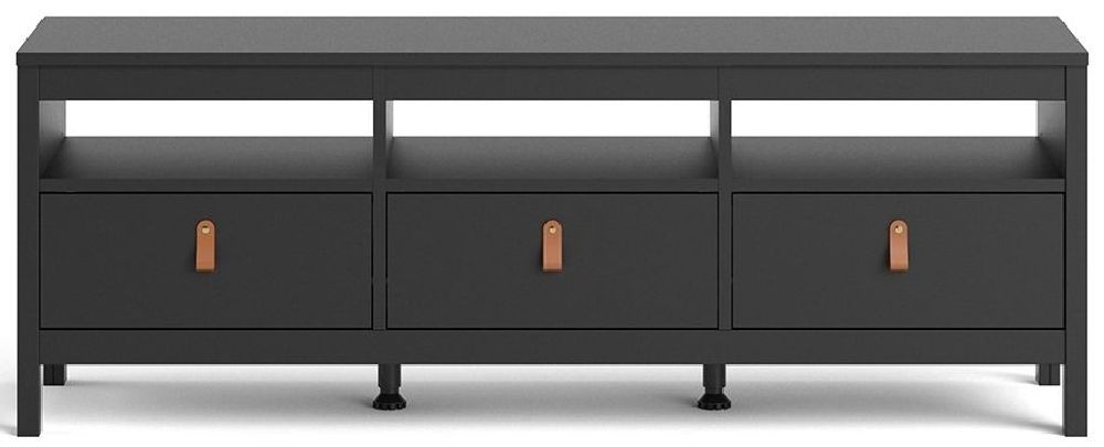Barcelona TV Unit - 3 Drawer - 151cm - Black
