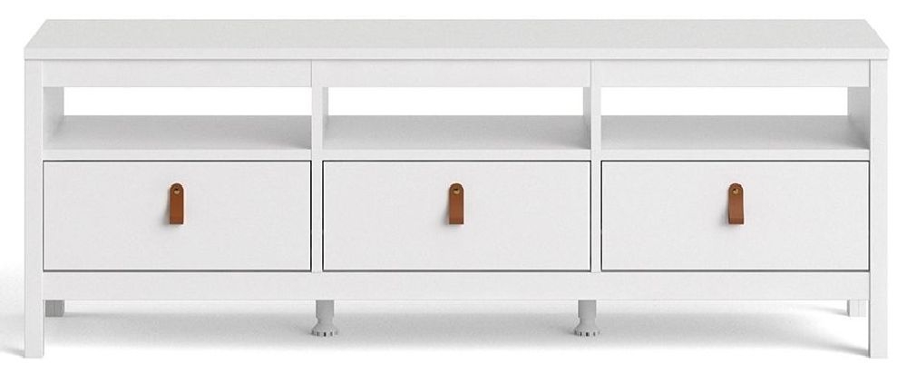 Barcelona TV Unit - 3 Drawer - 151.2cm - White