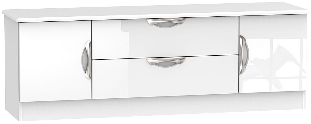 Camden TV Unit - 145cm - White Gloss