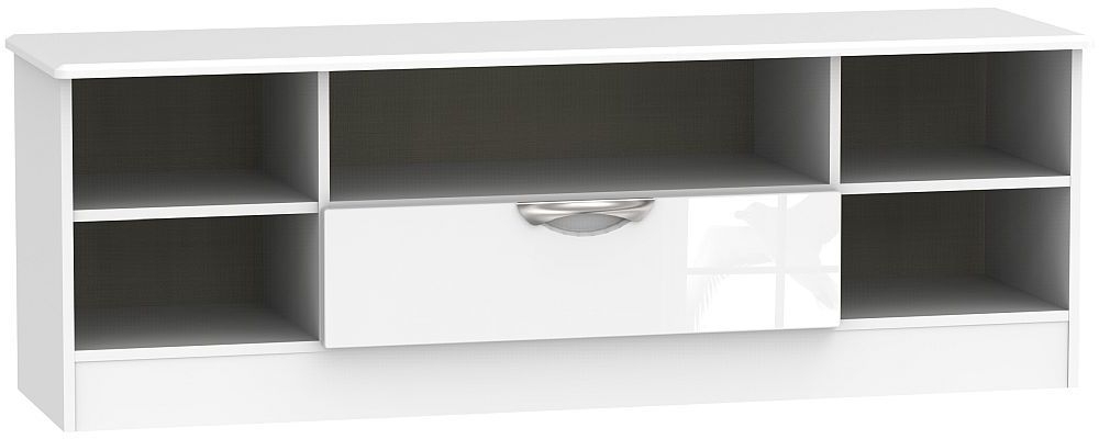 Camden TV Unit - 145cm - Wide - White Gloss