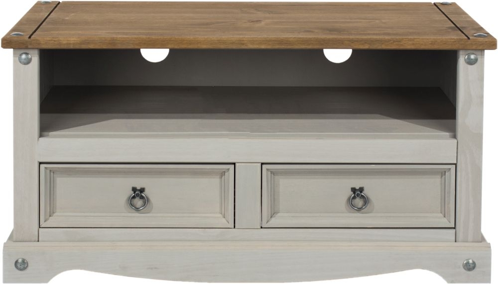 Corona TV Unit - 95cm - Grey Mexican Pine
