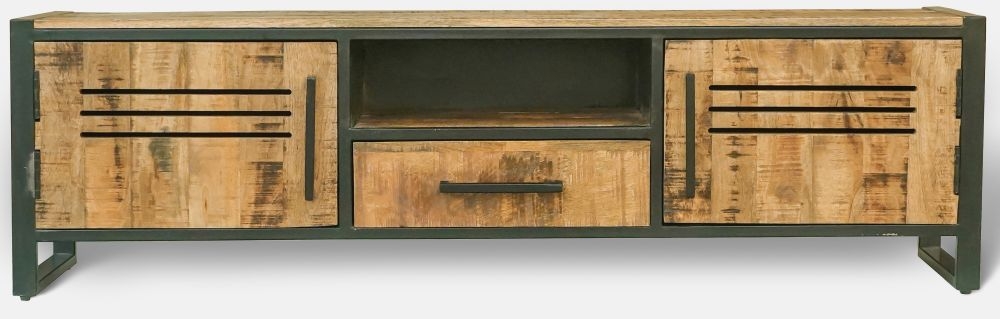Frais TV Unit - 160cm - Industrial Mango Wood