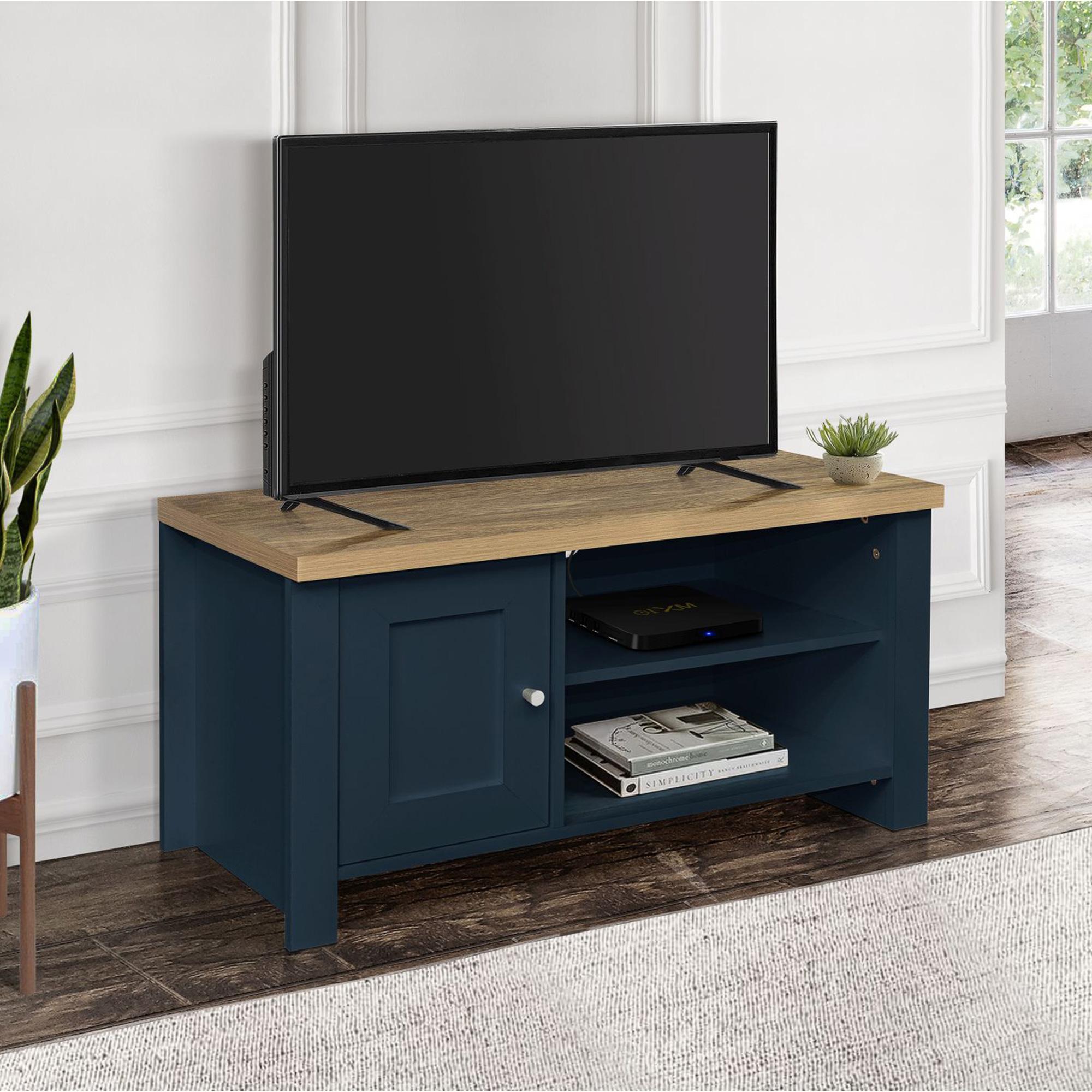 Highgate TV Unit - 1 Door - Navy Blue Painted