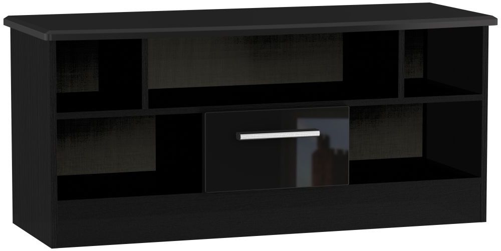 Knightsbridge TV Unit - 110cm - Black Gloss