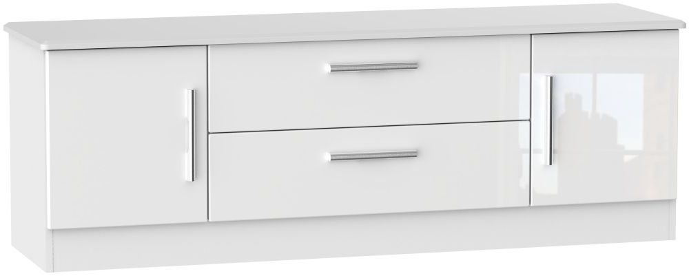 Knightsbridge TV Unit - 145cm - White Gloss