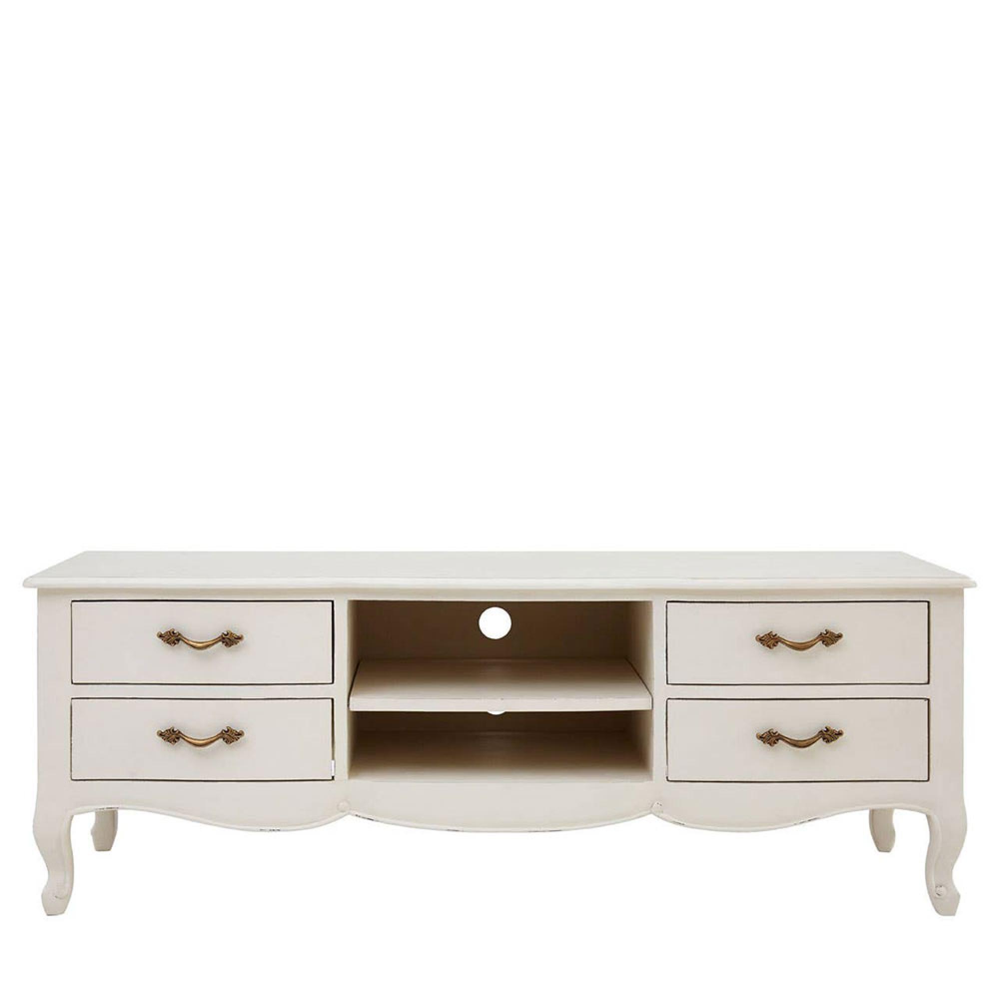 Loire TV Unit - 4 Drawer - White
