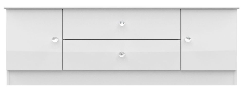 Lumiere TV Unit - 75cm - White Gloss