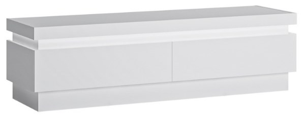 Lyon TV Unit - 2 Drawer - 146cm - White Gloss