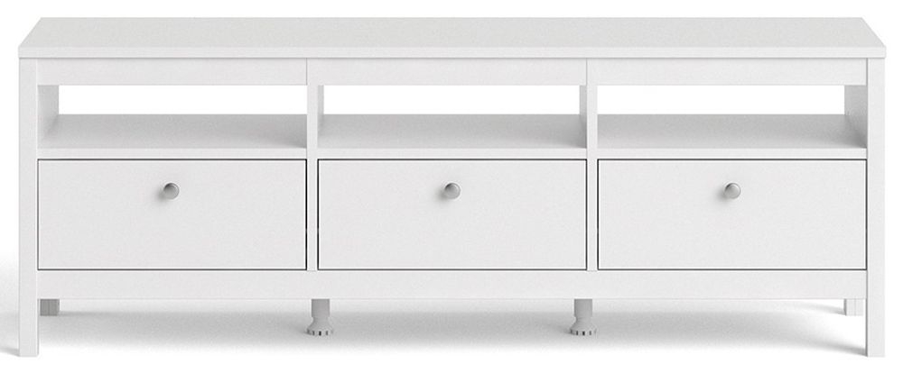 Madrid TV Unit - 3 Drawer - 151cm - White