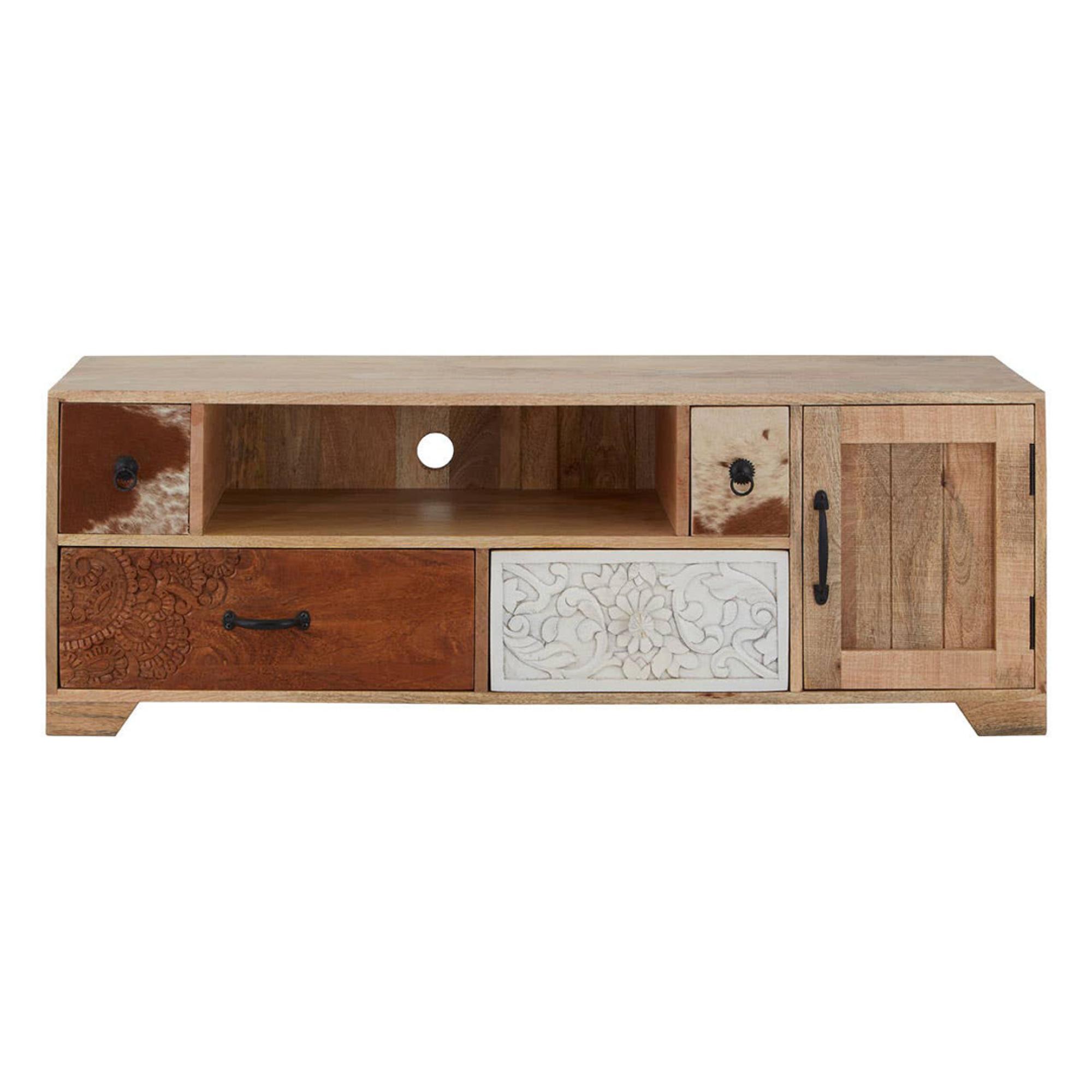 Marwar TV Unit - Mango Wood - 130cm