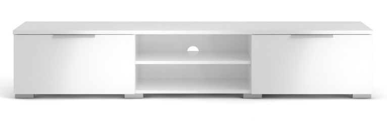 Match TV Unit - 2 Drawer - 172.7cm - White Gloss