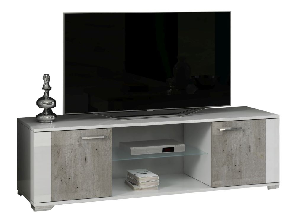 Messina TV Unit - 160cm - White & Grey