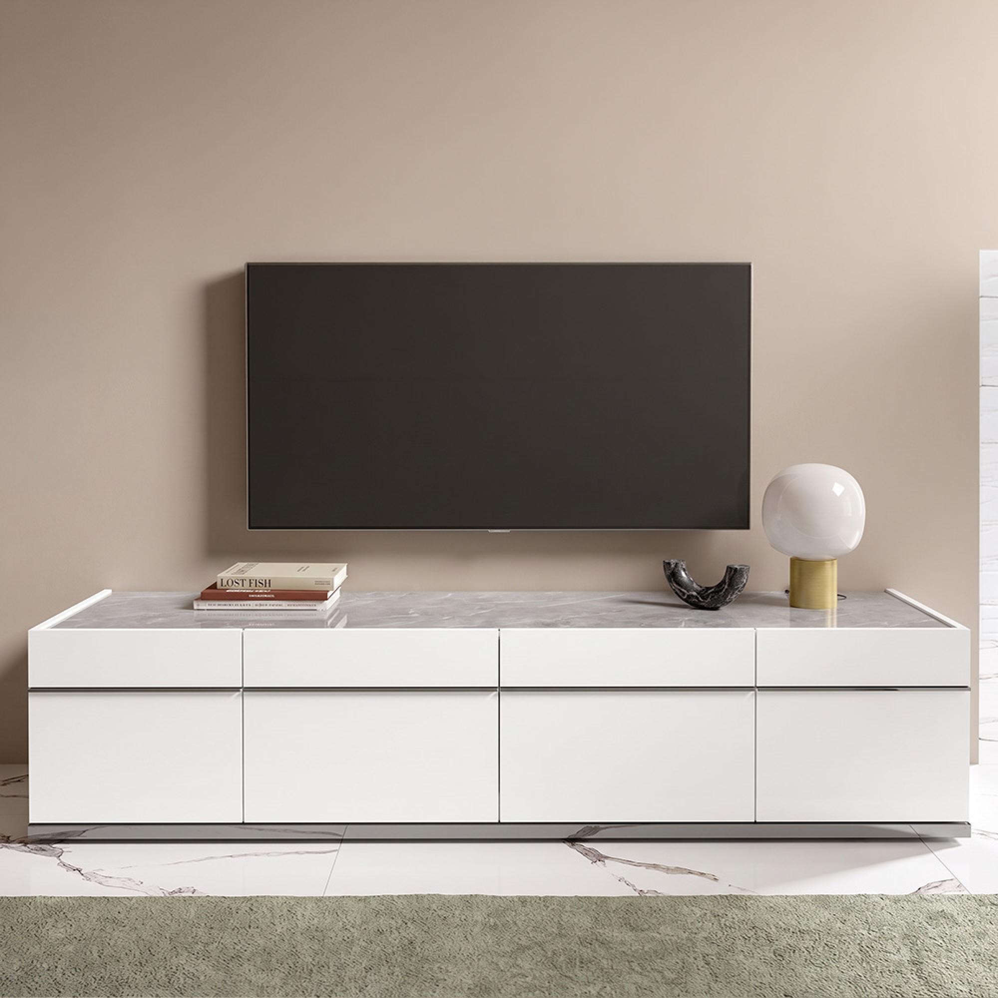 Modern Mara TV Unit - 195cm - White
