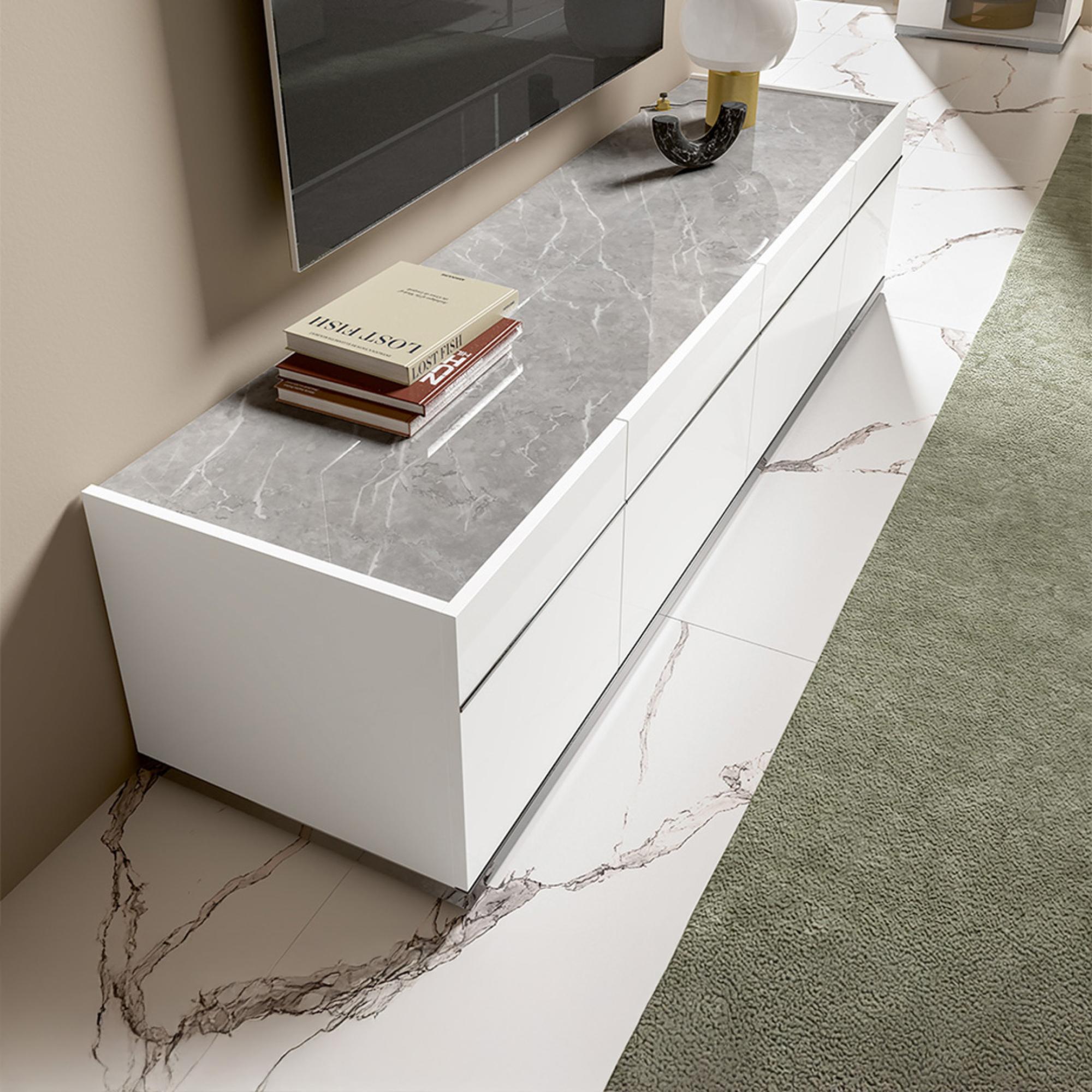 Modern Mara TV Unit - 195cm - White