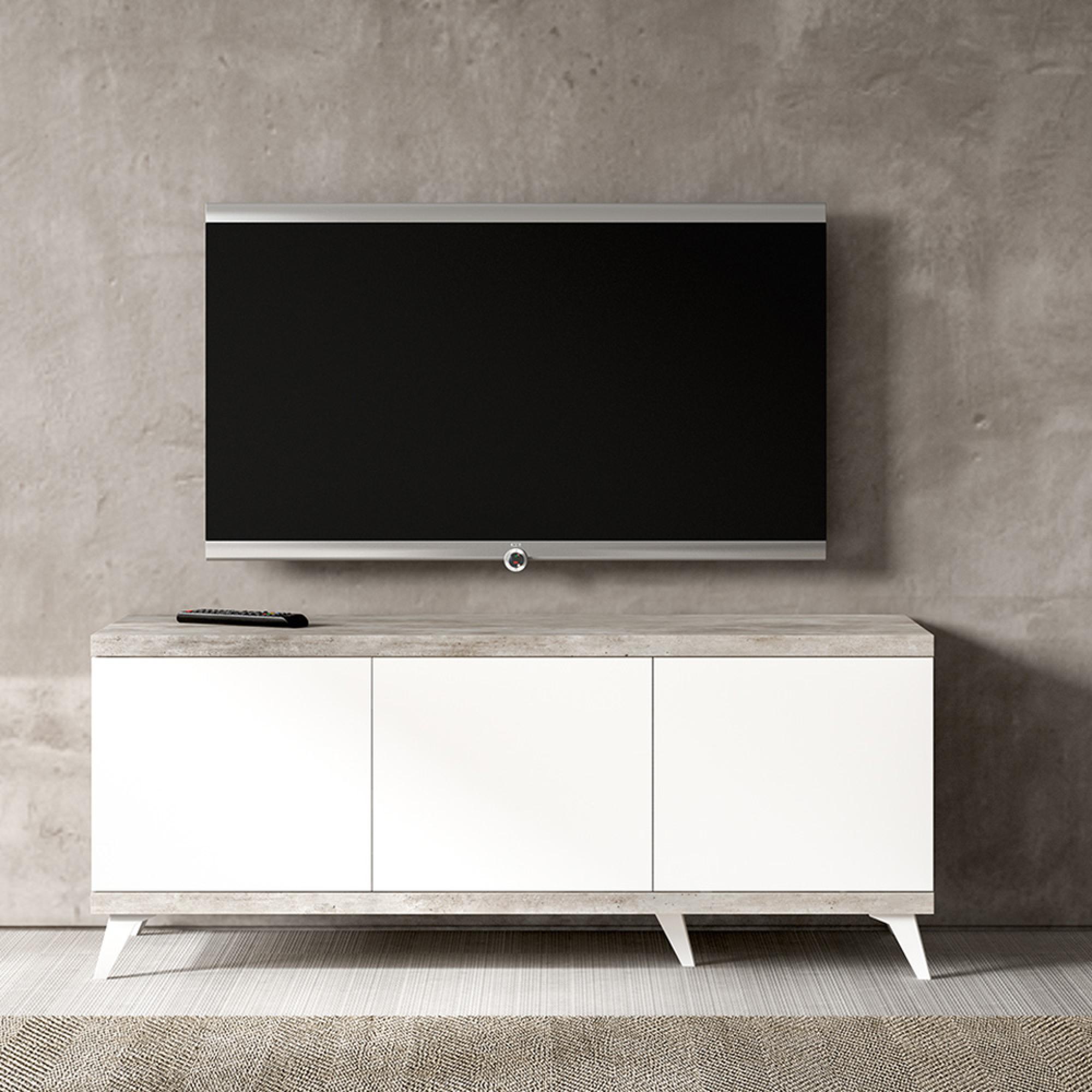 Modern Treviso Storage TV Unit - 151cm - White