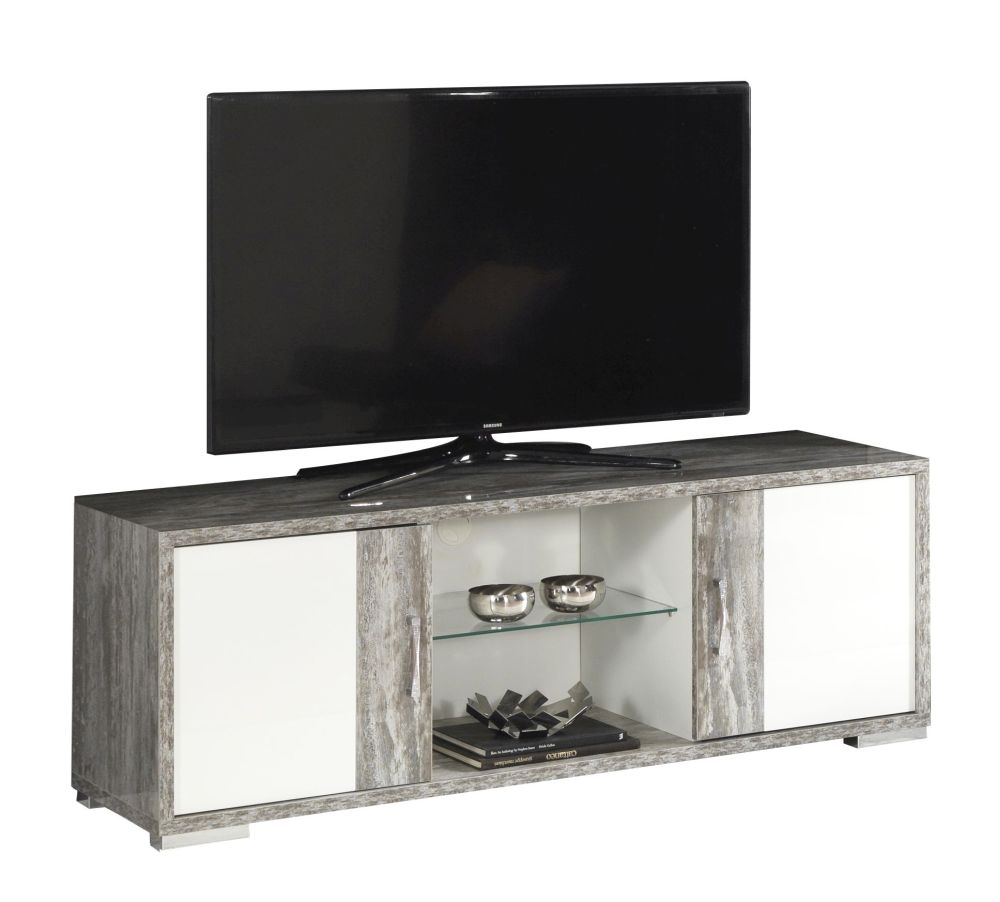 Naro TV Unit - 150cm - Grey & White