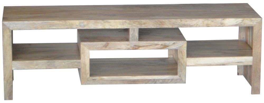 Yoga TV Unit - 145cm - Multi Shelf - Light Wood