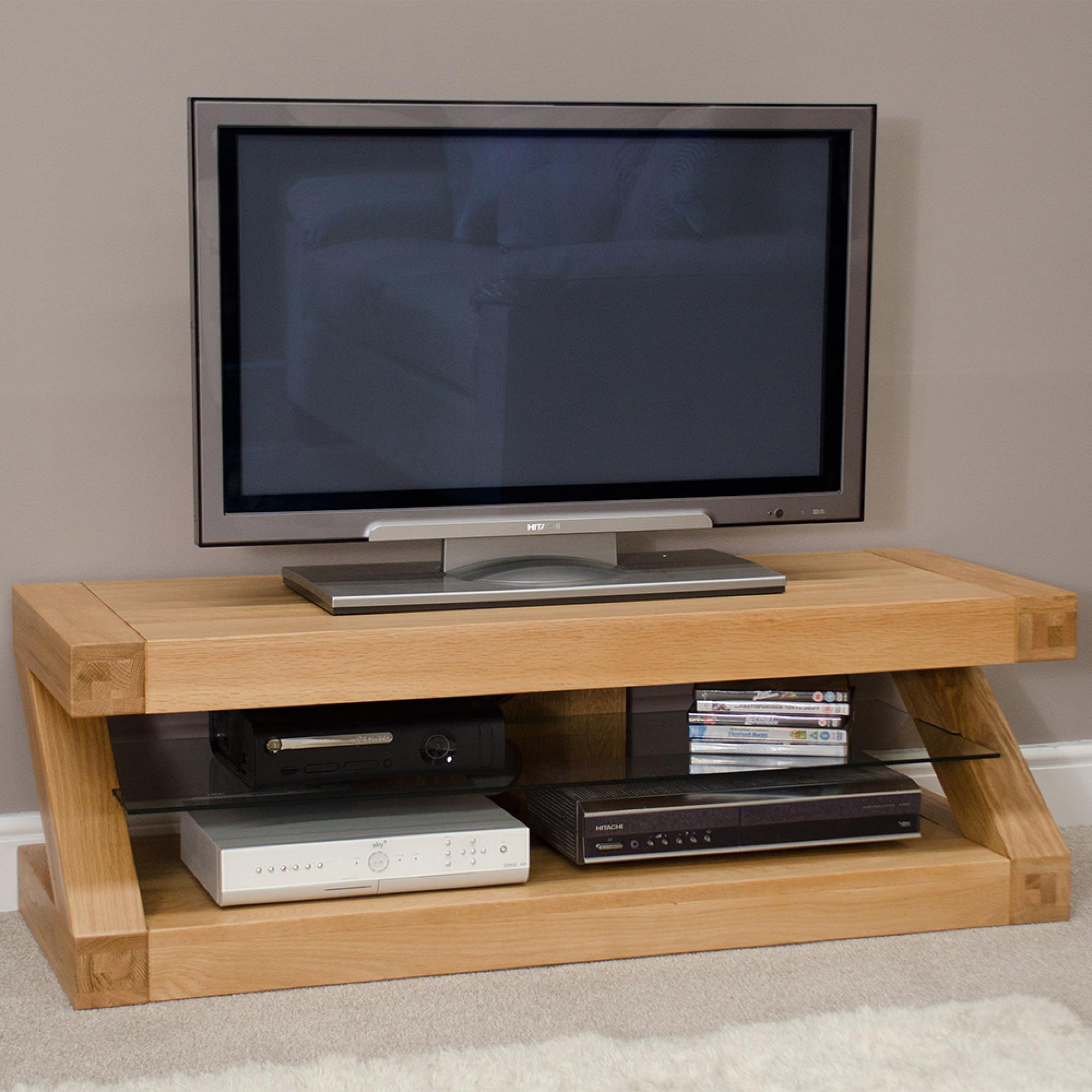 Z Designer Plasma TV Unit - Oak