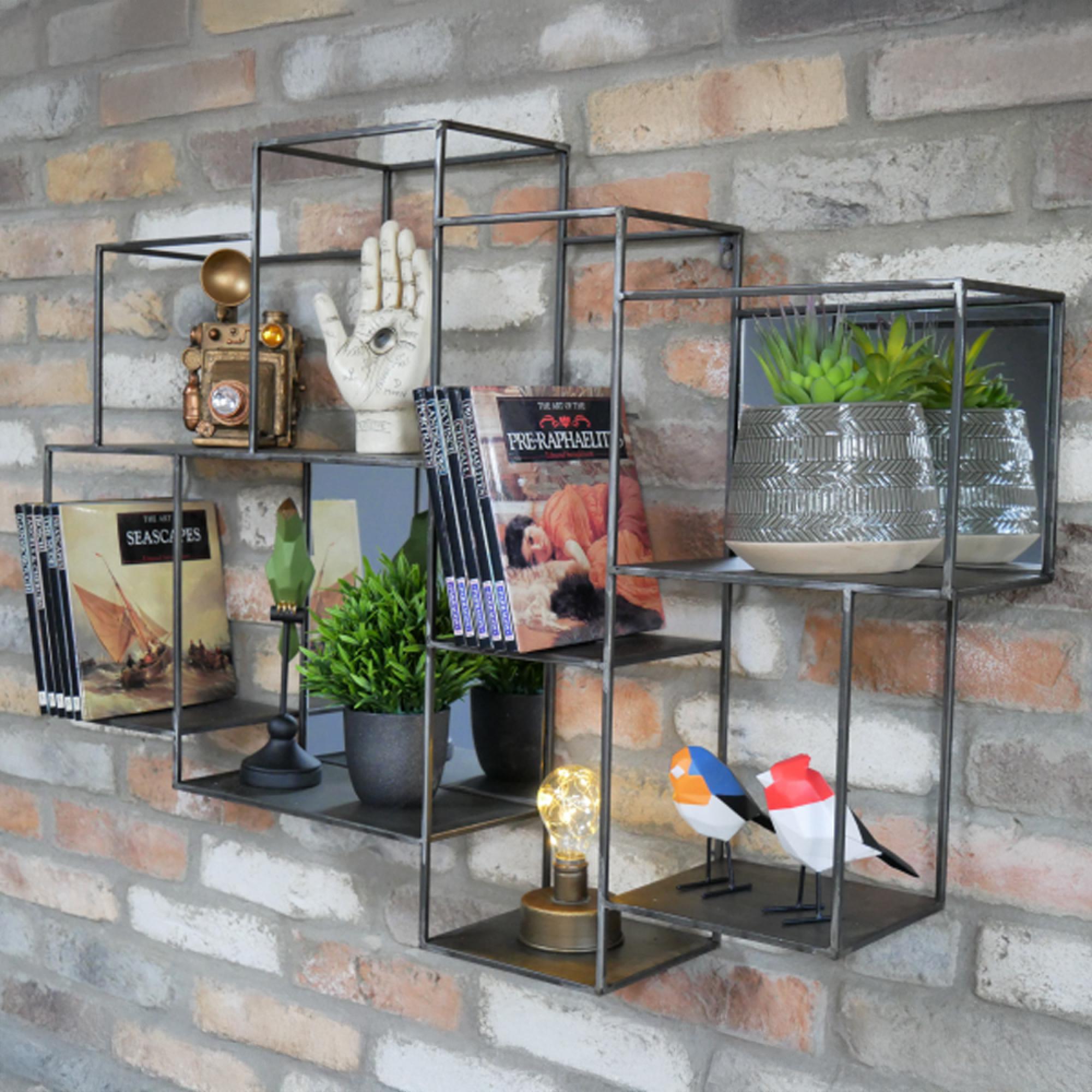 Industrial Wall Unit - Antique Black - Metal