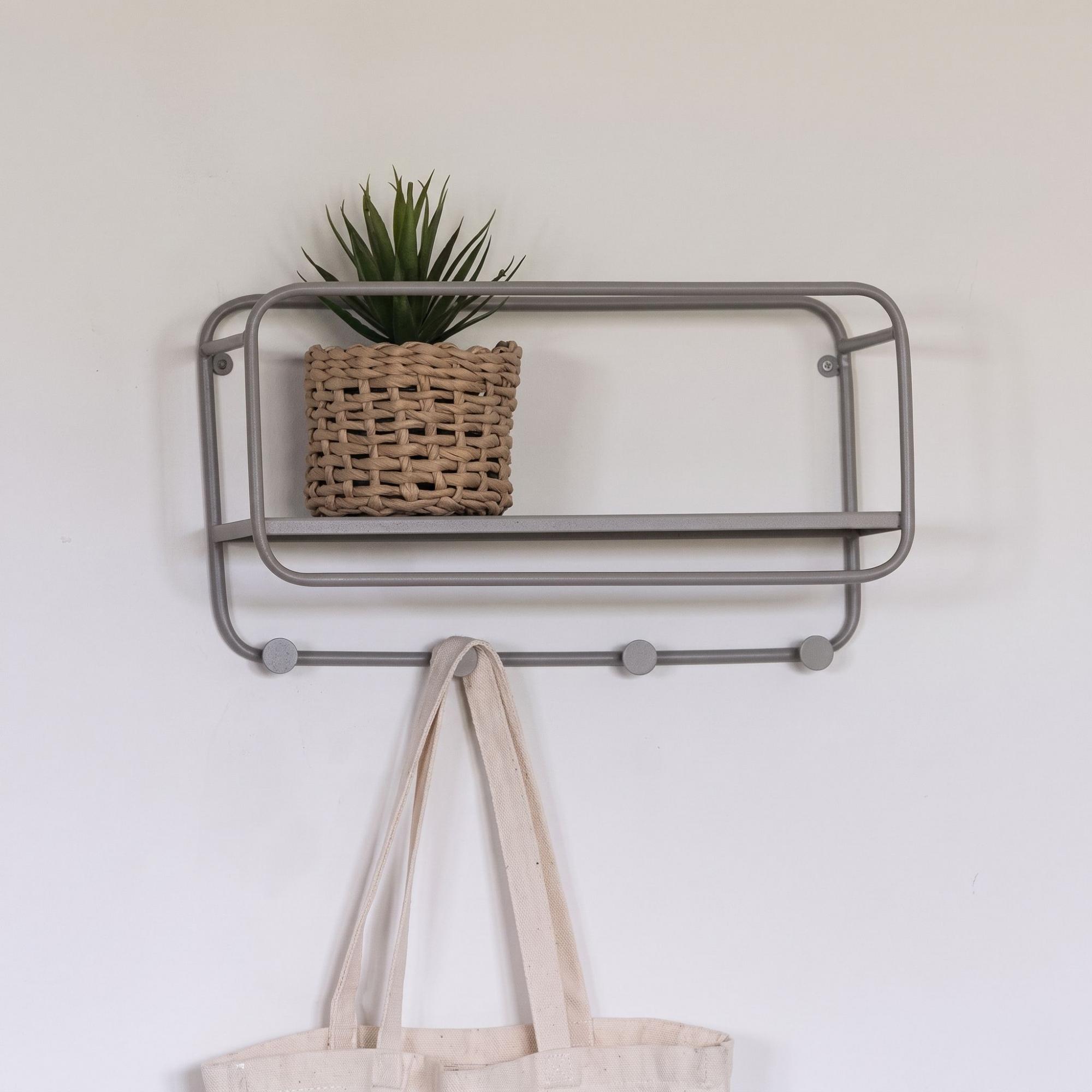 Feira Hat Shelf - Grey Metal
