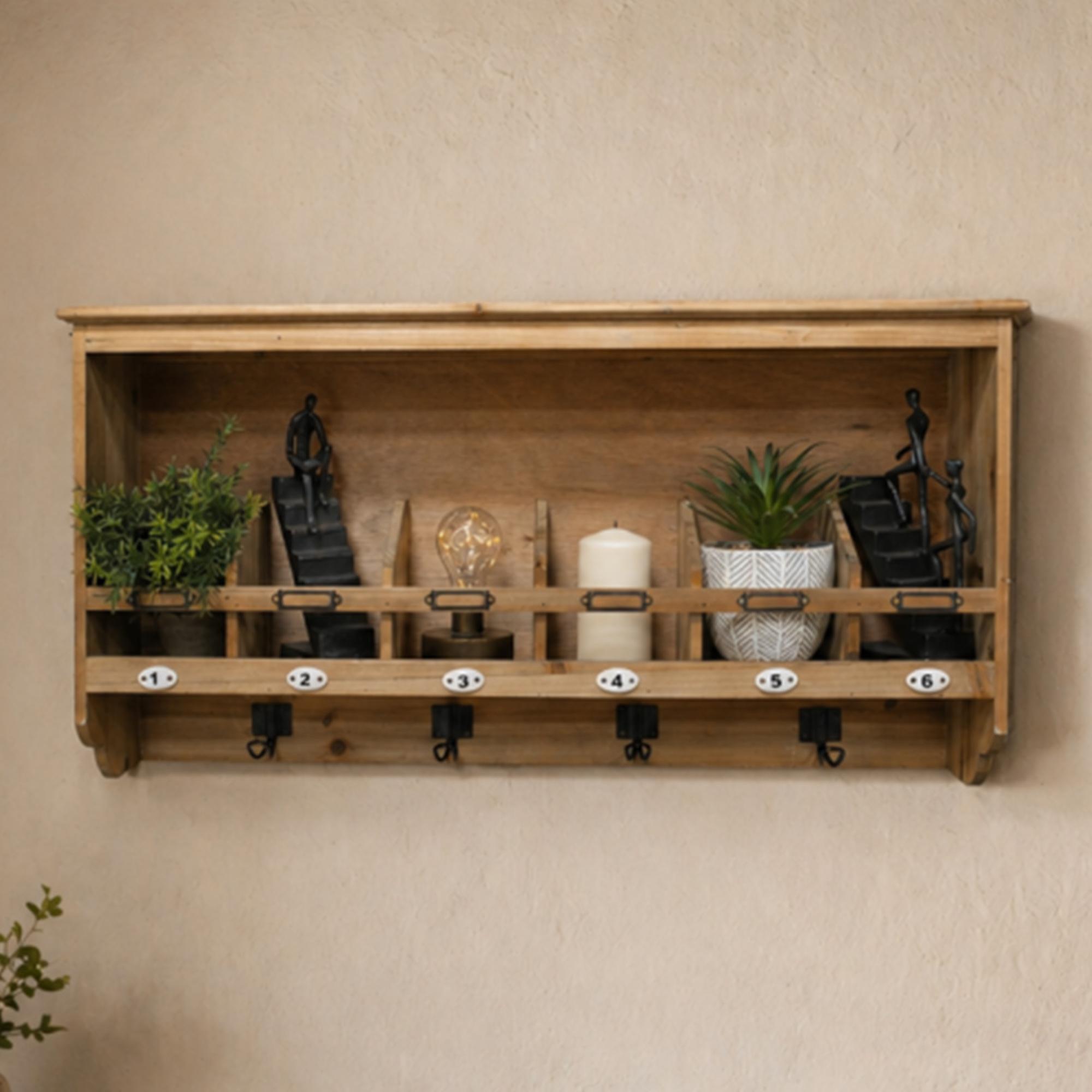 Wall Unit - with Hooks - Wooden