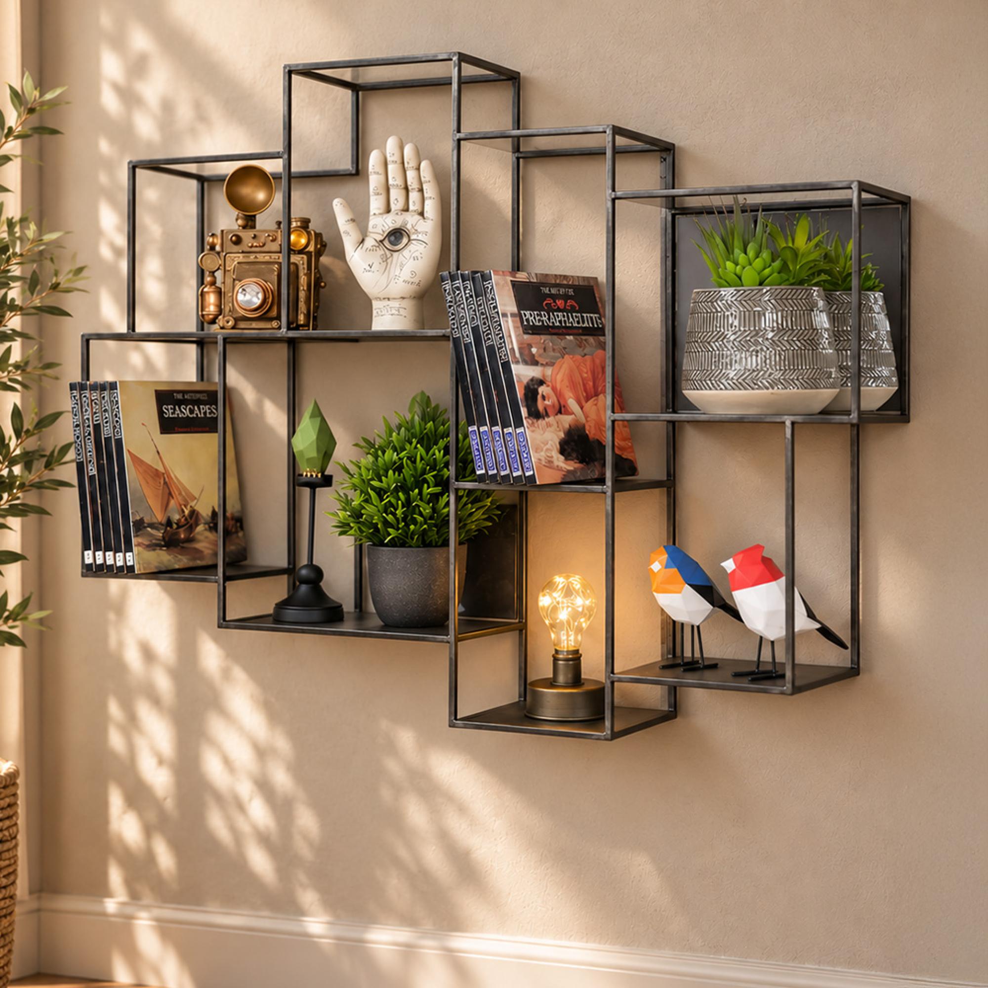 Industrial Wall Unit - Antique Black - Metal